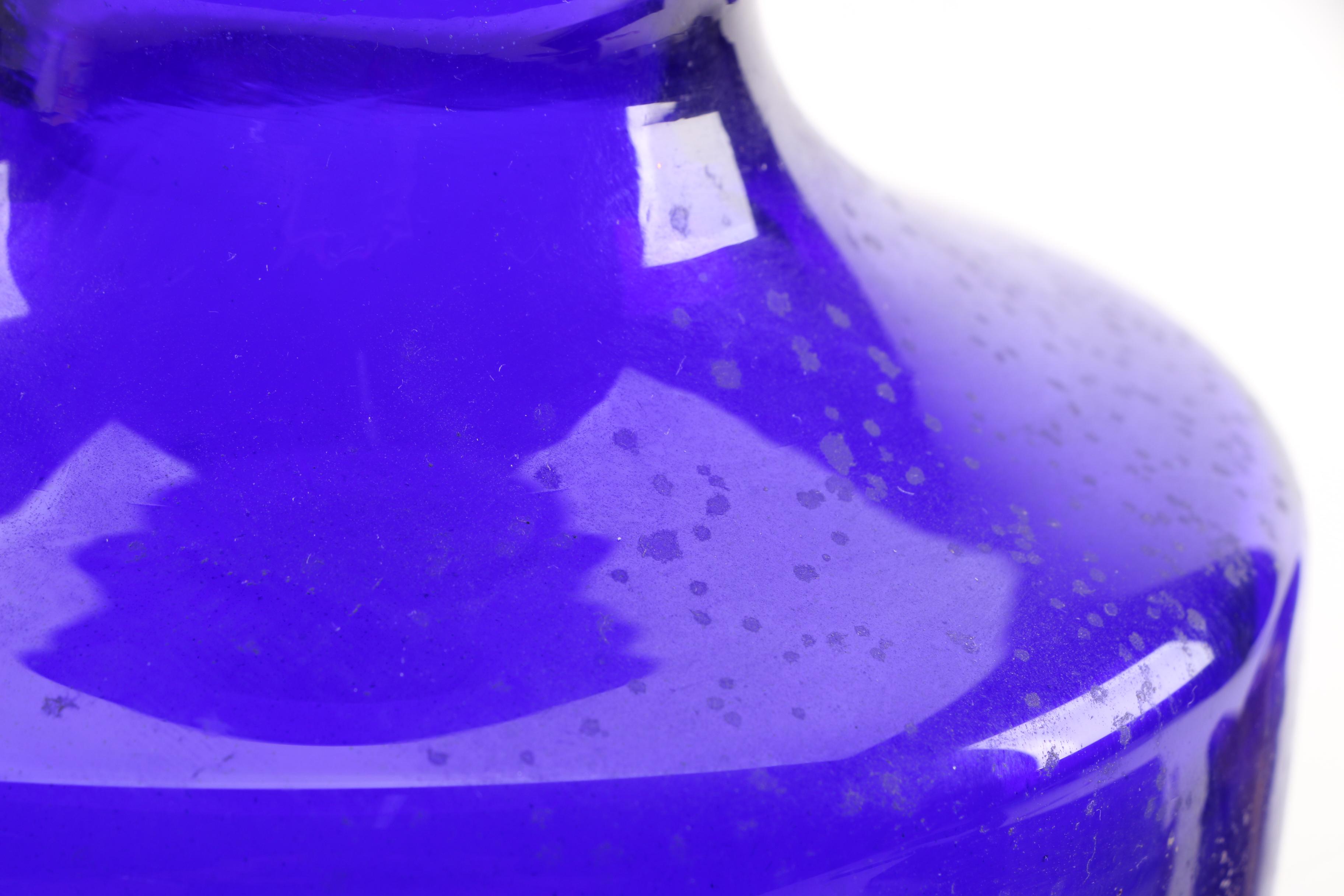 Maitland-Smith Blue Glass Urns made in the Philippines