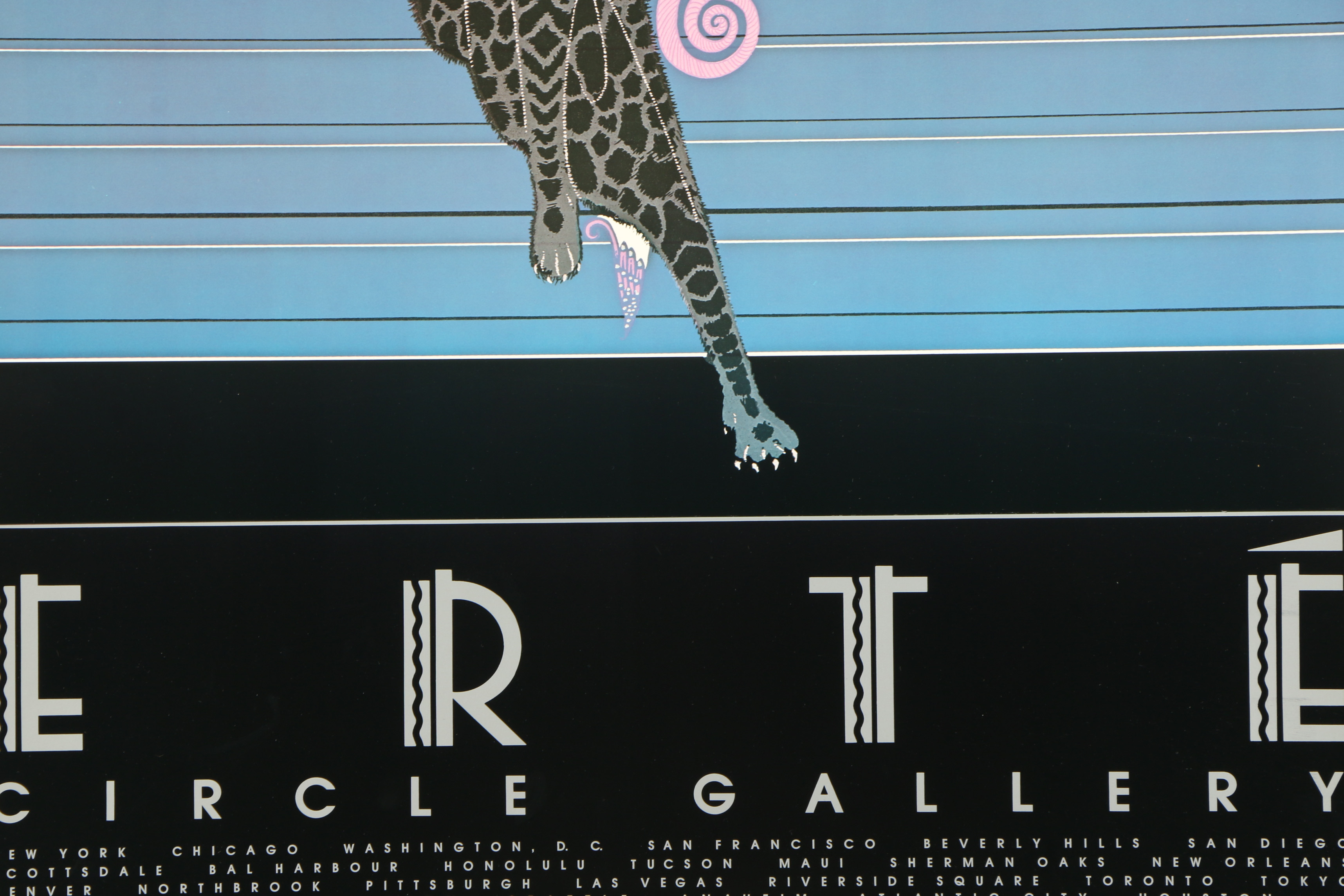 Offset Lithograph Poster After Erté "Beauty and the Beast"