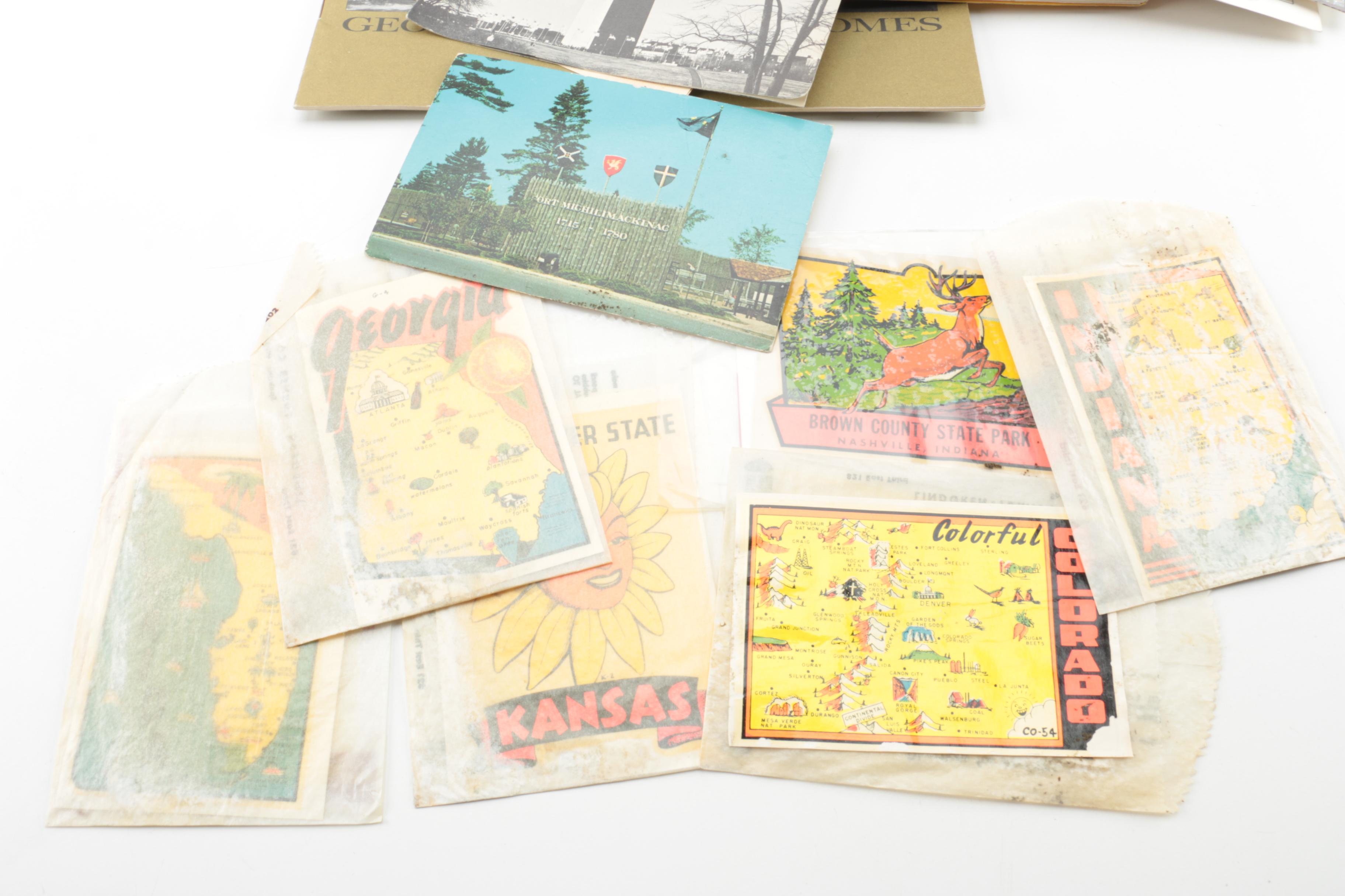 Vintage Travel Brochures and Postcards, Including Utah, Colorado and Others