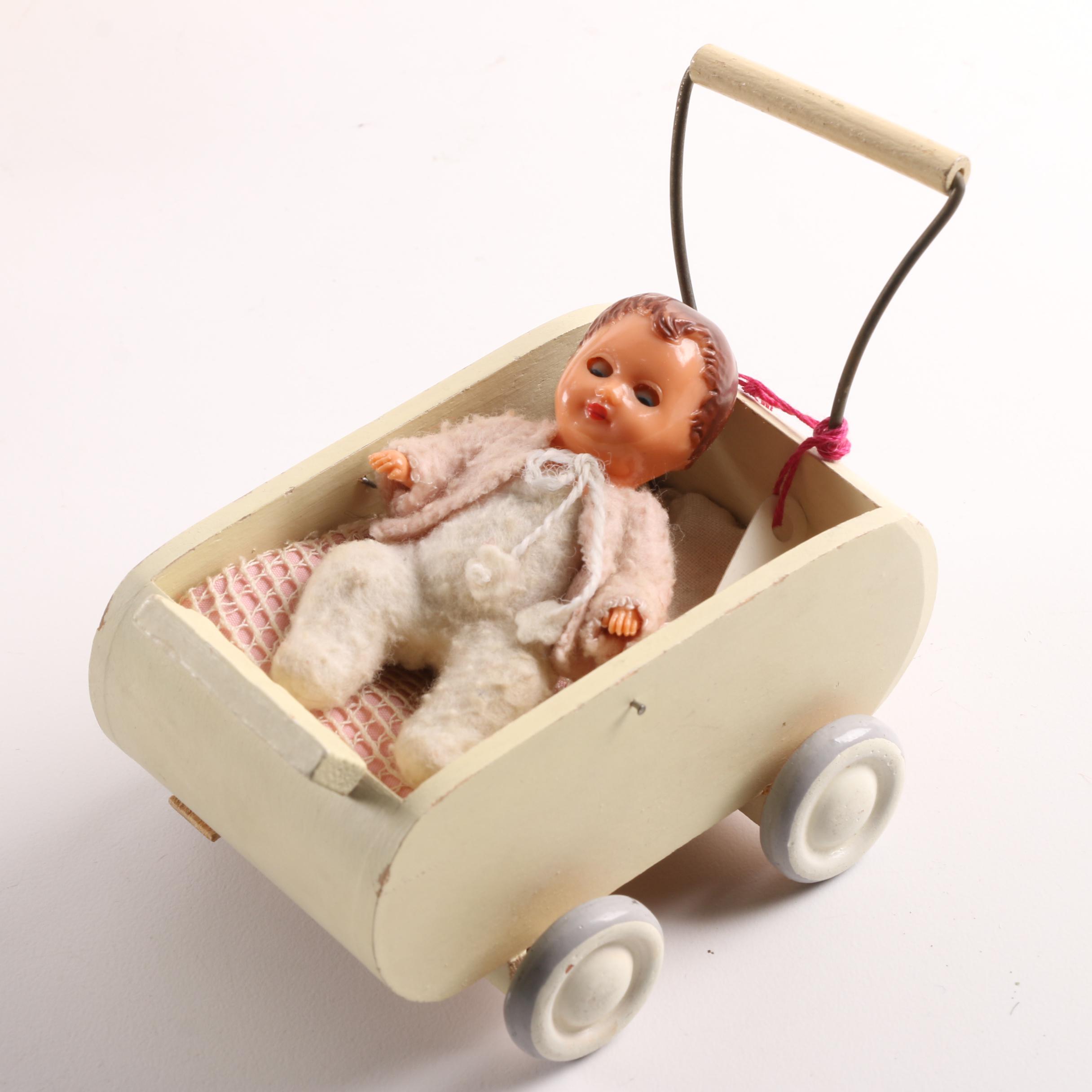 Miniature Plastic Furniture and Dolls