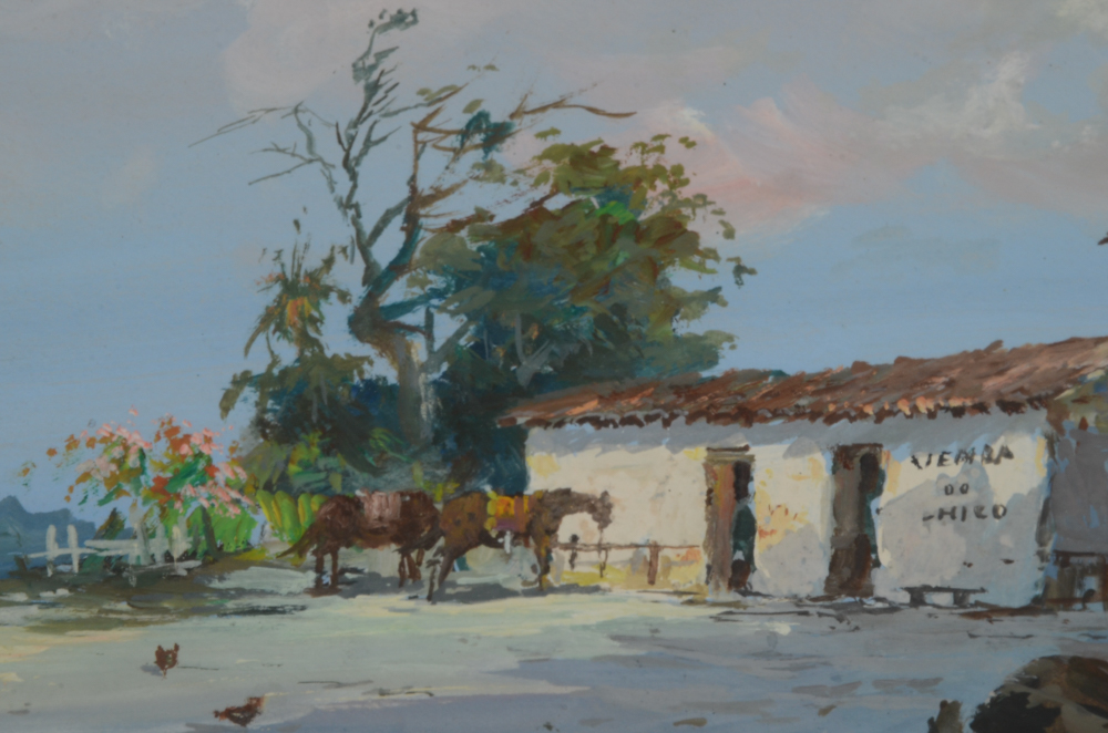 Reinaldo Manzke Original Gouache and Watercolor Painting "Venda do Chico"