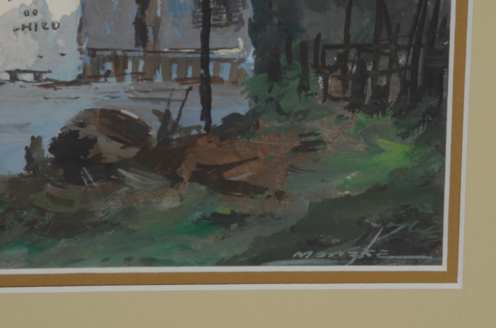 Reinaldo Manzke Original Gouache and Watercolor Painting "Venda do Chico"