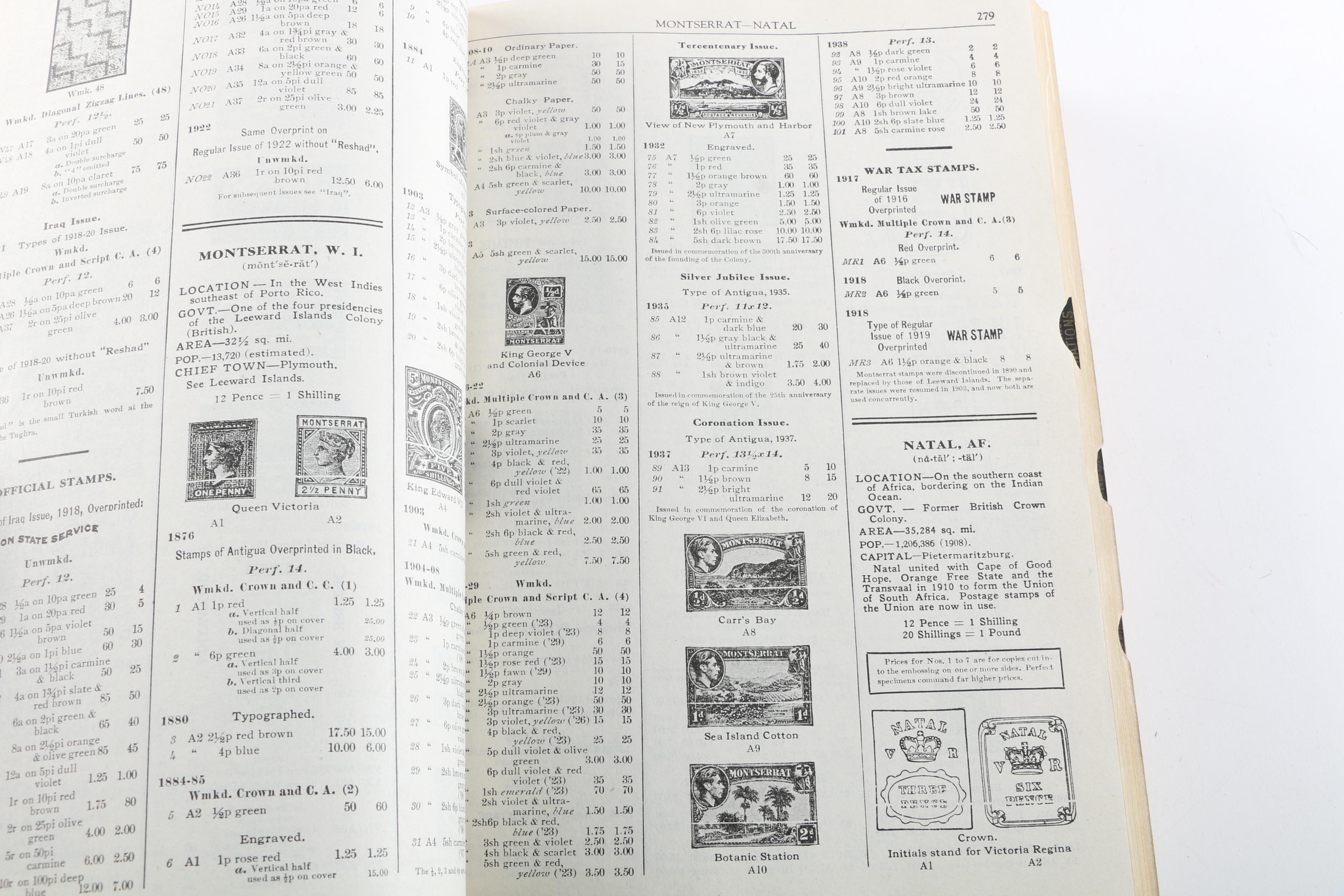 1932, 1943, 1954 and 1956 Scott Publications Postage Stamps Catalogues