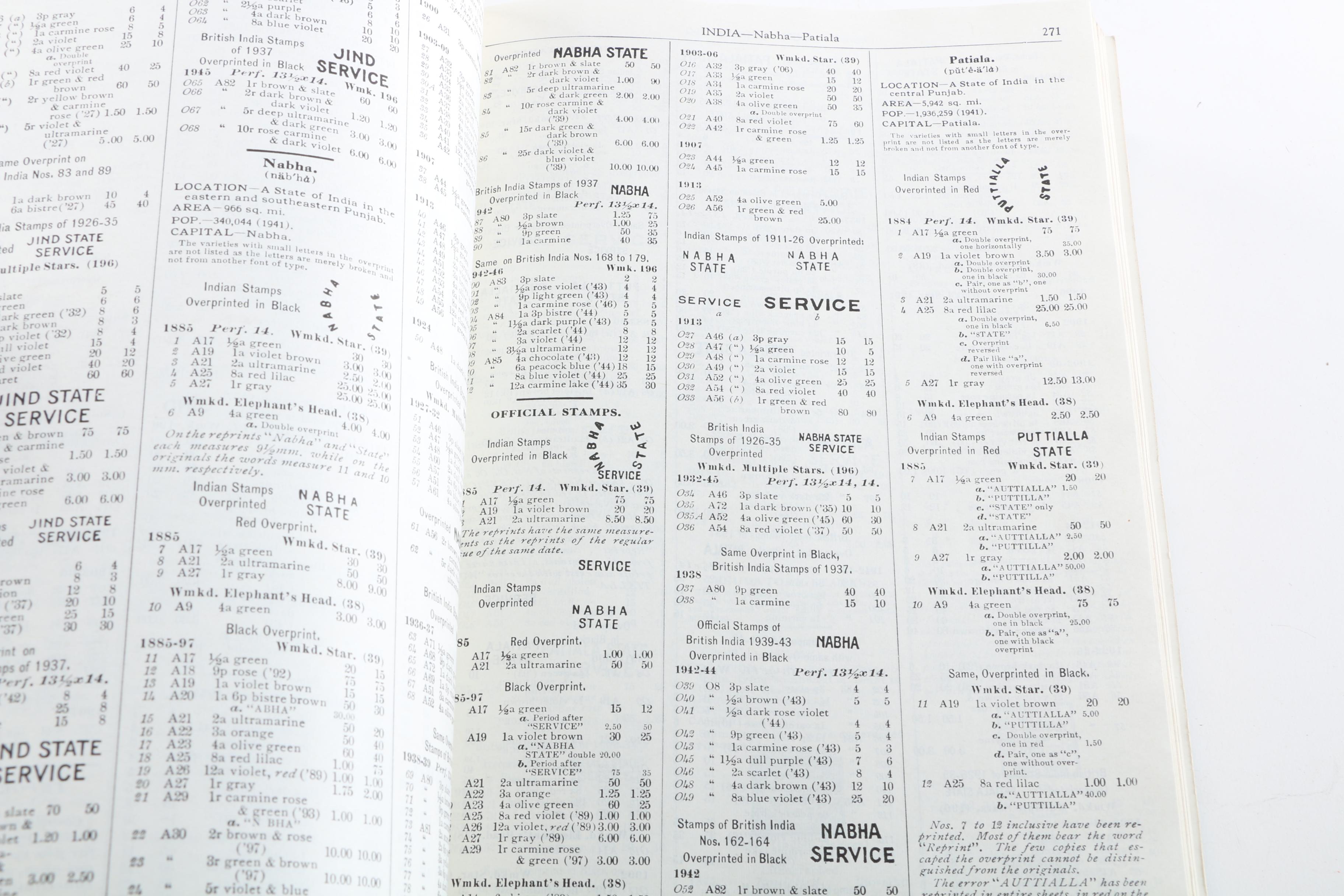 1932, 1943, 1954 and 1956 Scott Publications Postage Stamps Catalogues