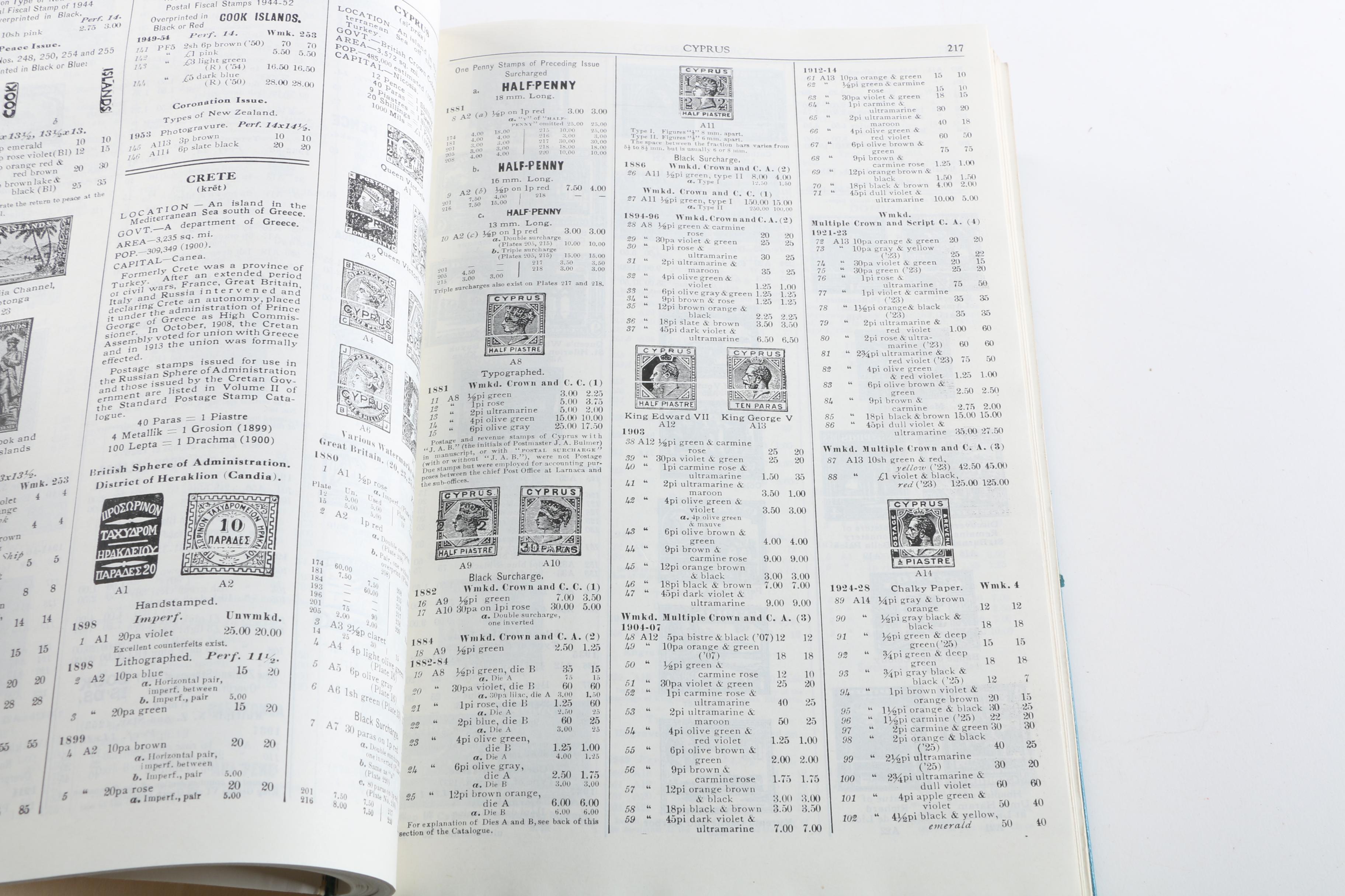 1932, 1943, 1954 and 1956 Scott Publications Postage Stamps Catalogues