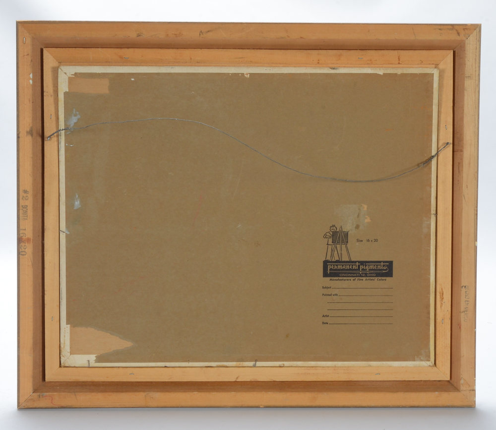 Robert Lahmann Oil Painting on Canvas Board of Sill Life with Rose