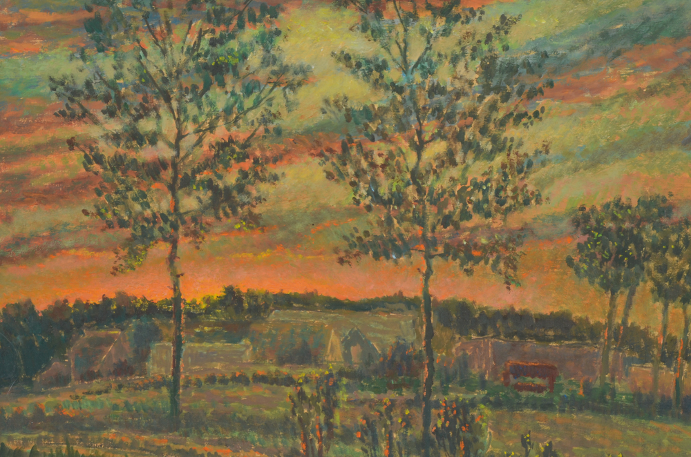 Robert Lahmann Orignal Oil Painting on Academy Board of Pastoral Landscape