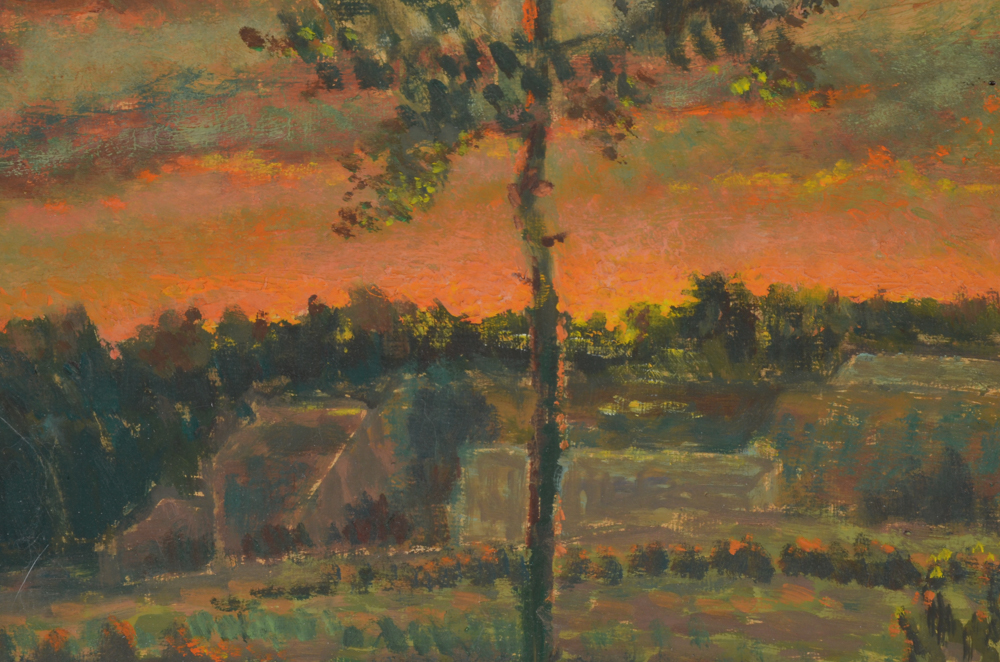 Robert Lahmann Orignal Oil Painting on Academy Board of Pastoral Landscape