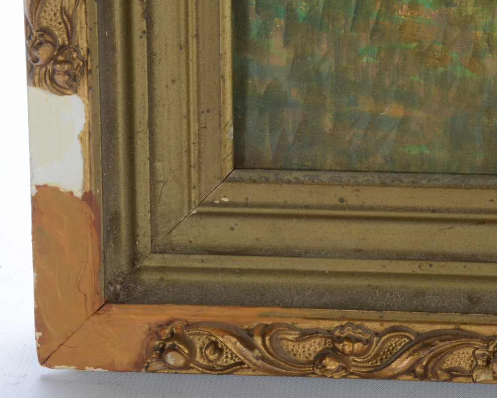 Robert Lahmann Orignal Oil Painting on Academy Board of Pastoral Landscape