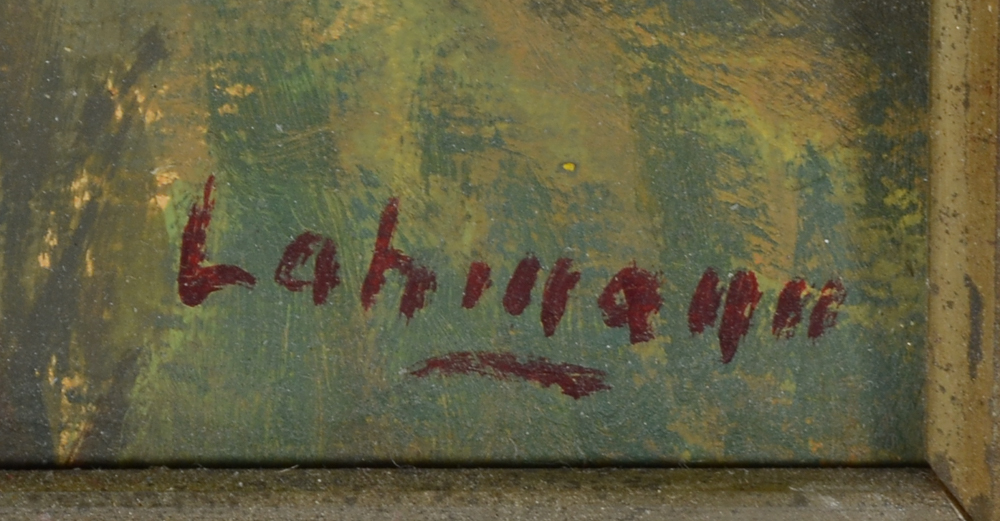 Robert Lahmann Orignal Oil Painting on Academy Board of Pastoral Landscape