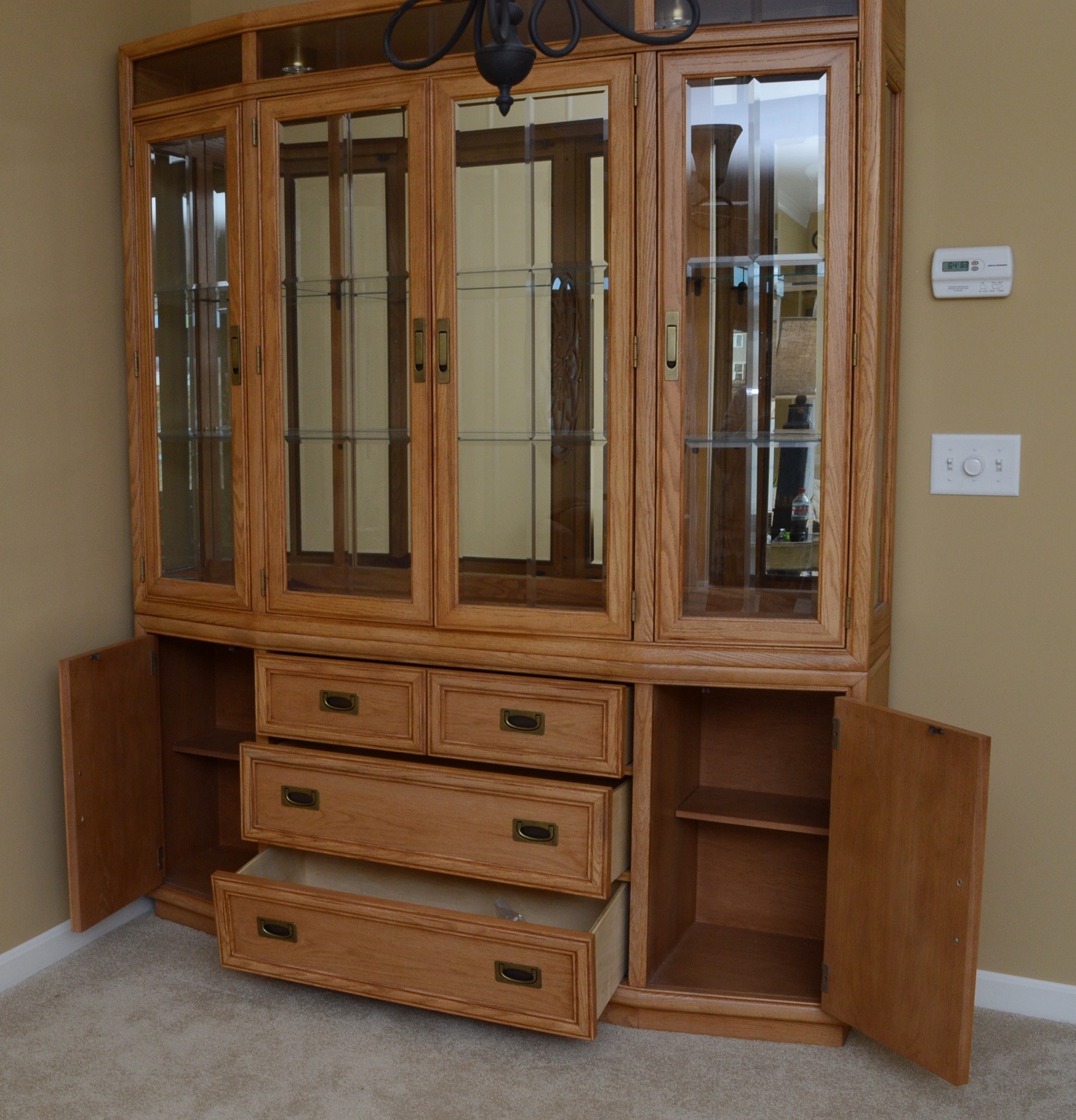 Oak China Cabinet by Stanley Furniture