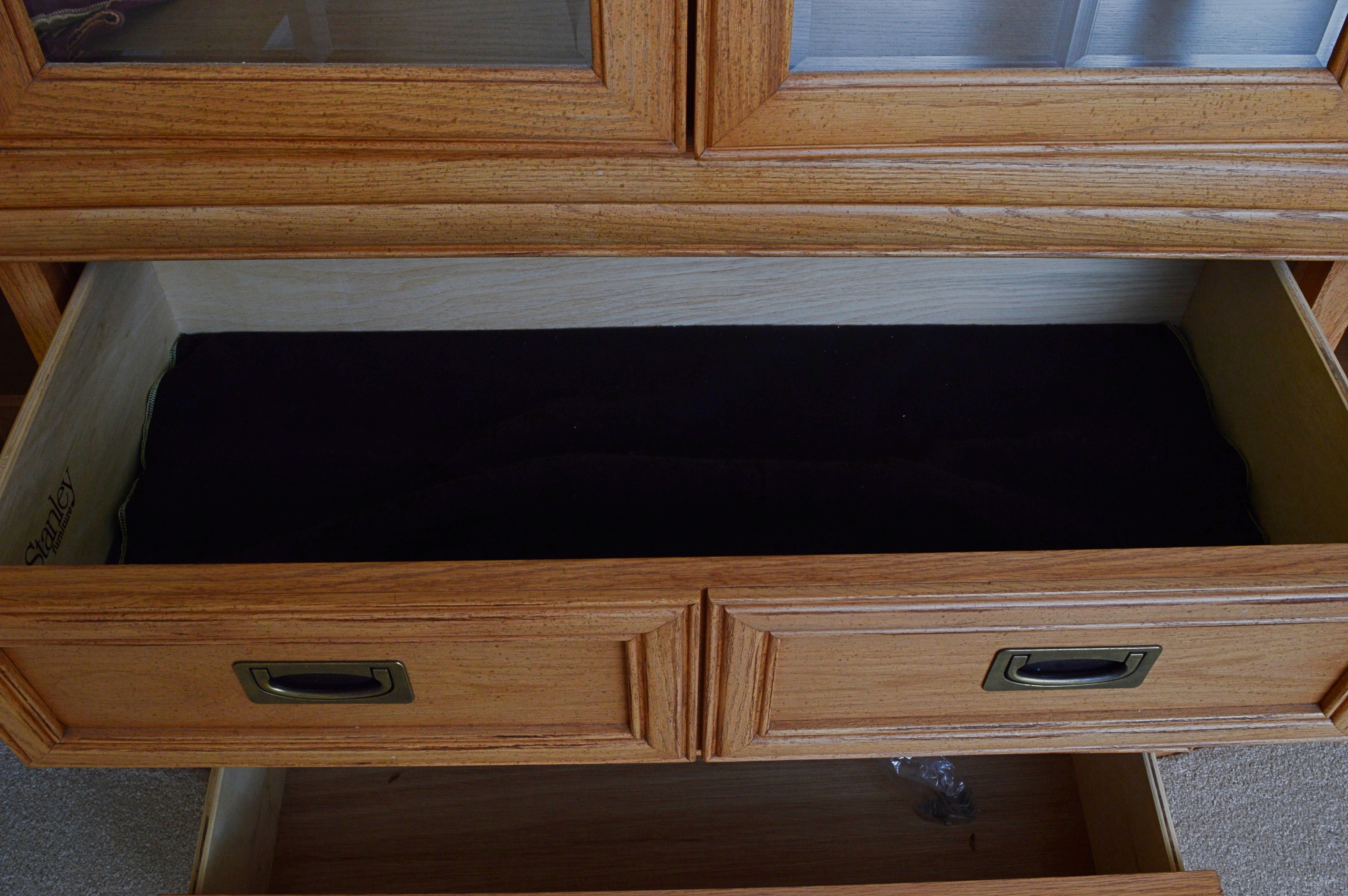 Oak China Cabinet by Stanley Furniture