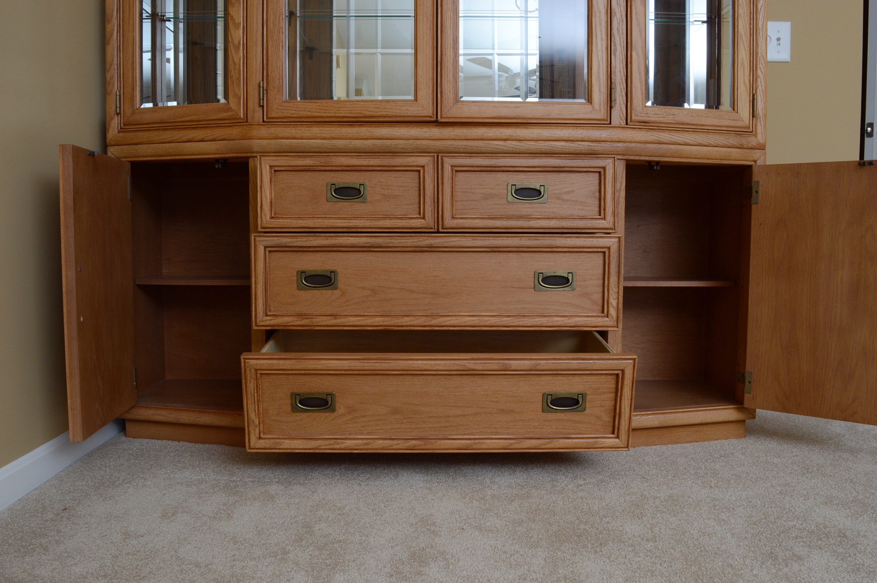 Oak China Cabinet by Stanley Furniture