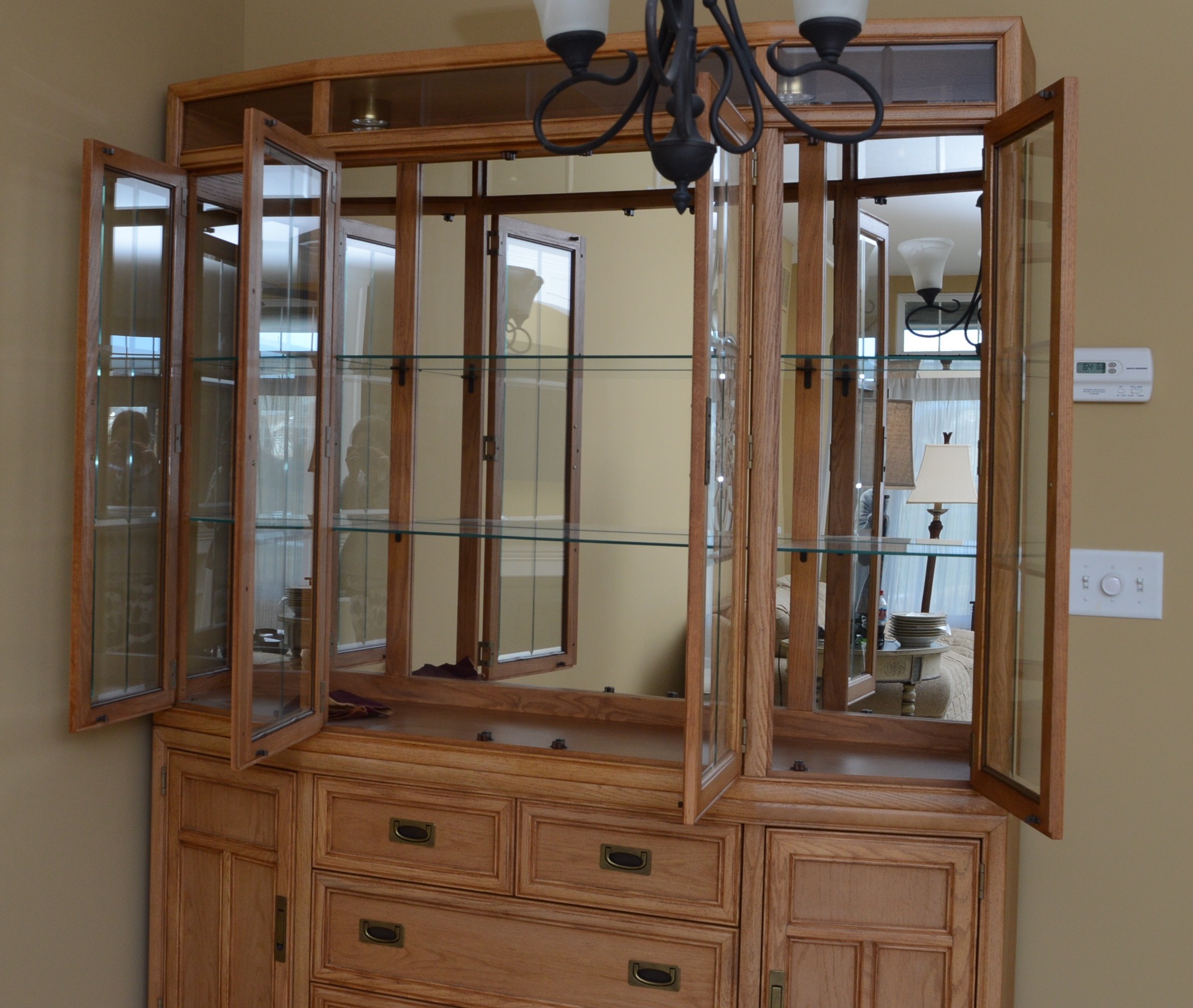 Oak China Cabinet by Stanley Furniture