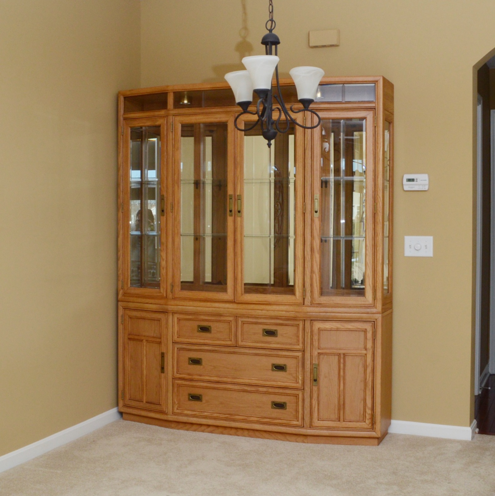 Oak China Cabinet by Stanley Furniture