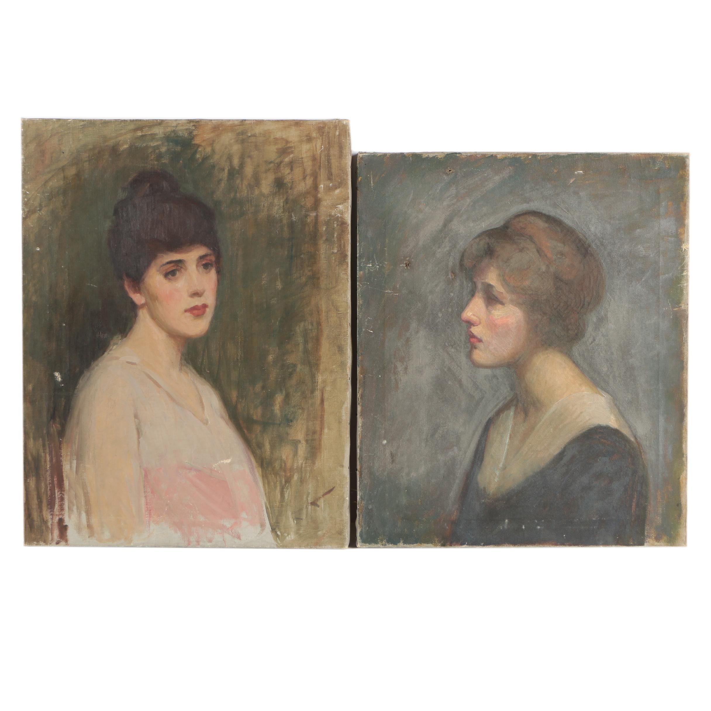 Alla Prima Oil Portrait Paintings of Women