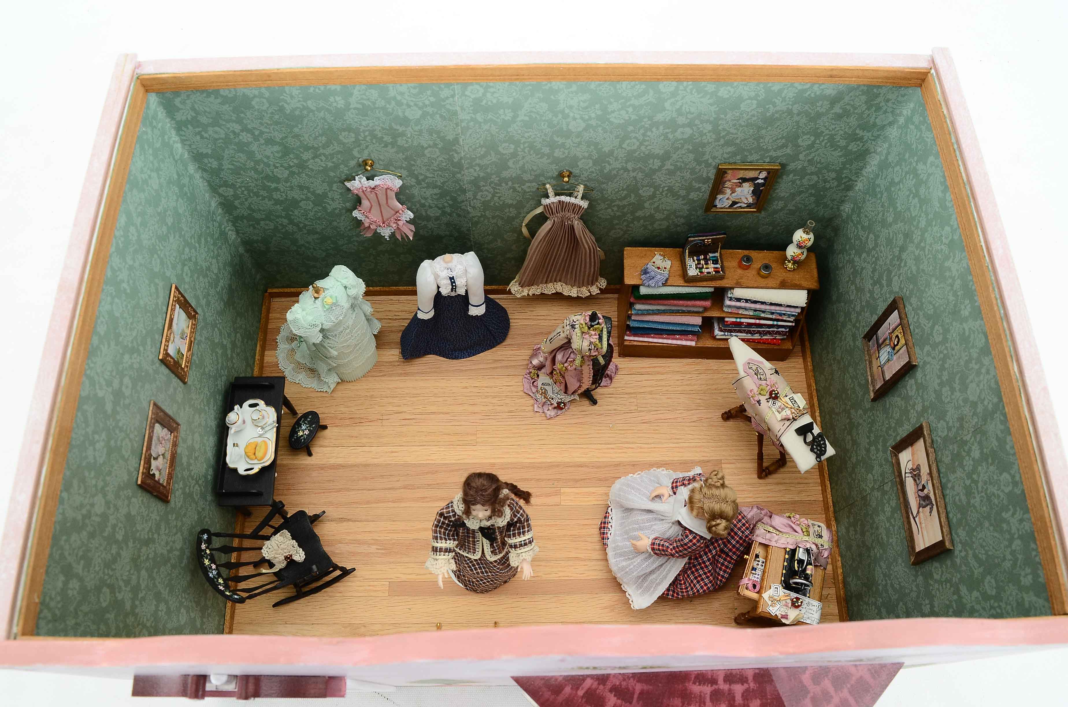Custom Artisan Made Miniature Diorama Dressmaker Shop