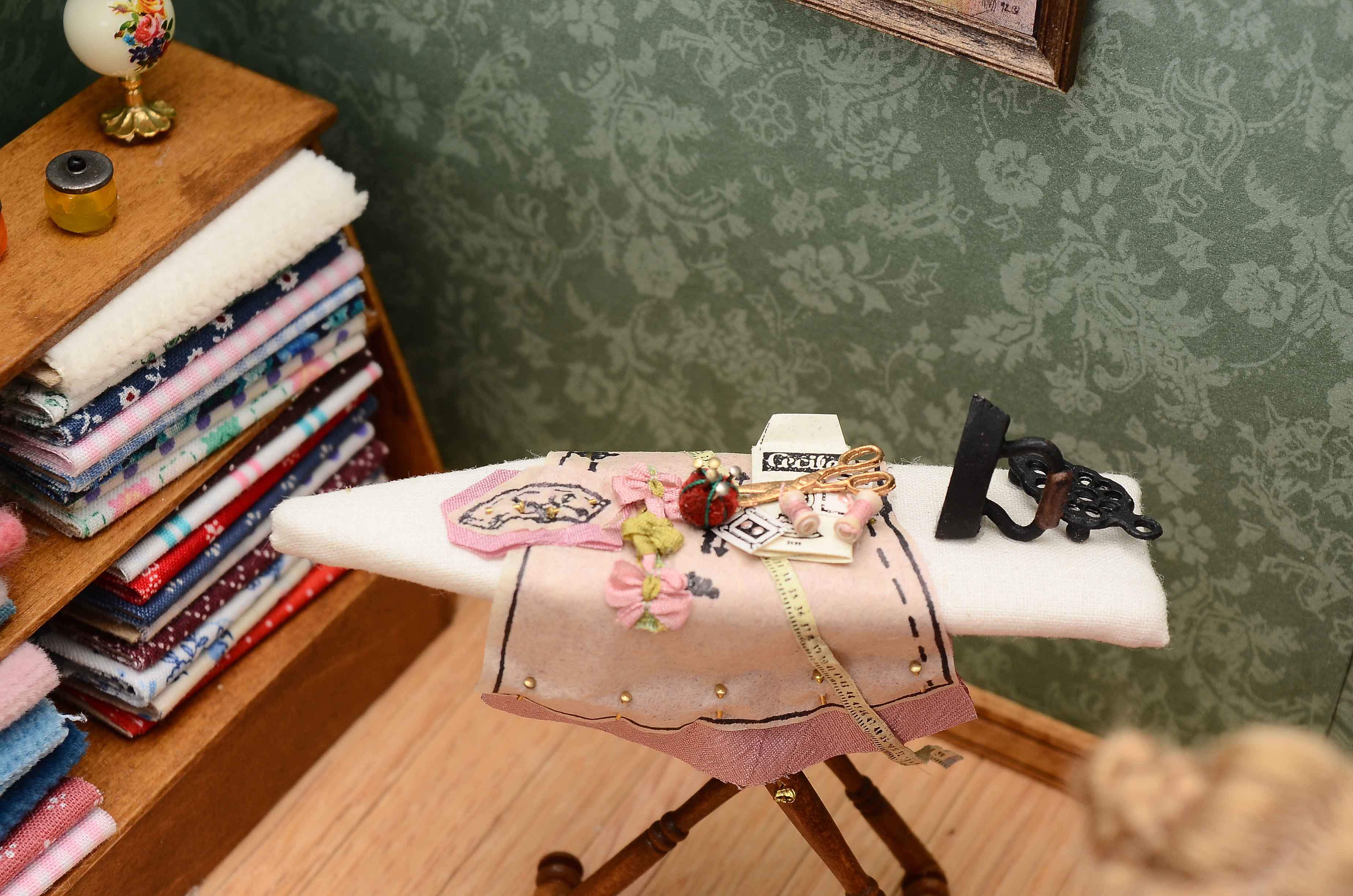 Custom Artisan Made Miniature Diorama Dressmaker Shop