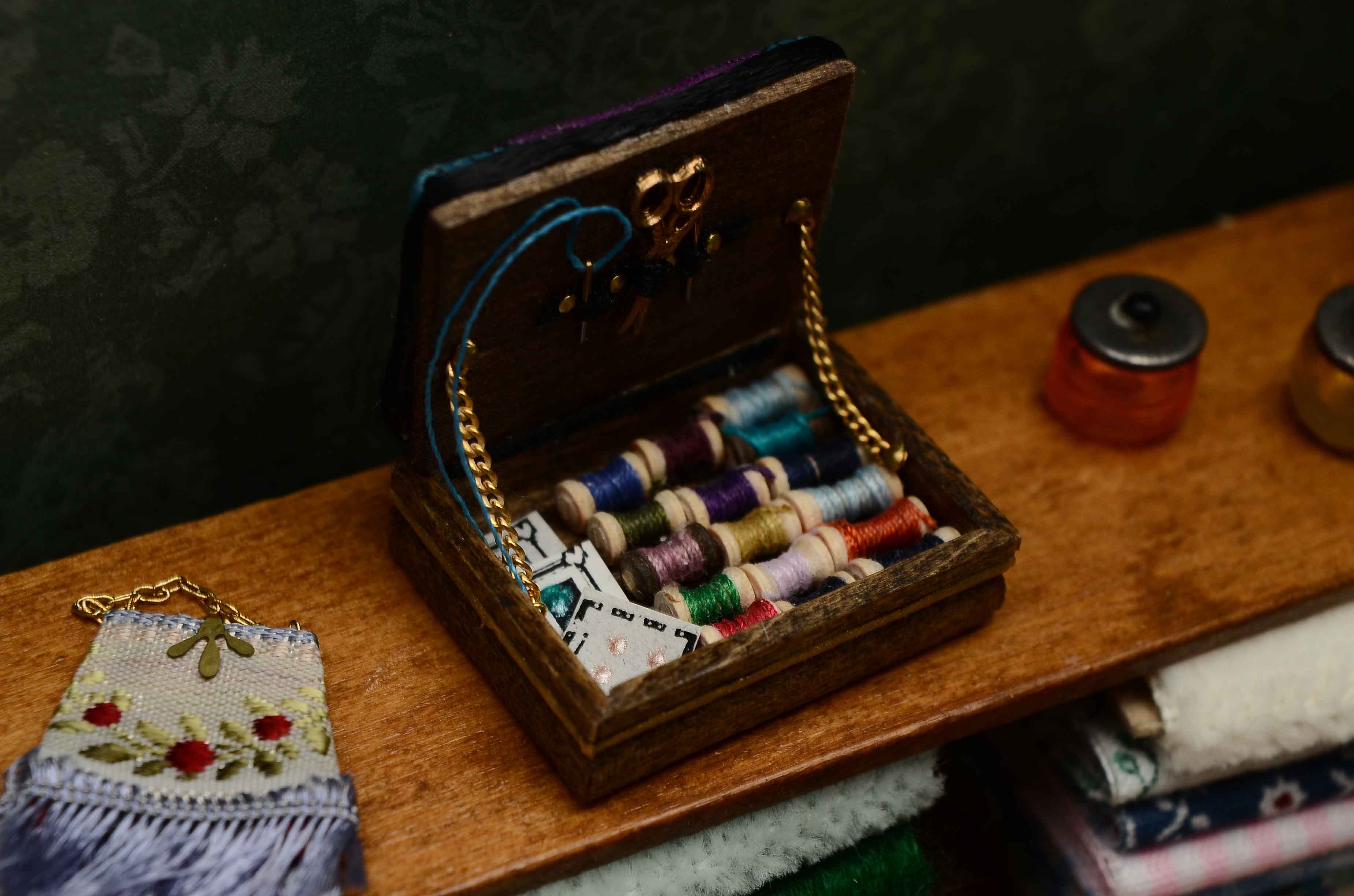 Custom Artisan Made Miniature Diorama Dressmaker Shop