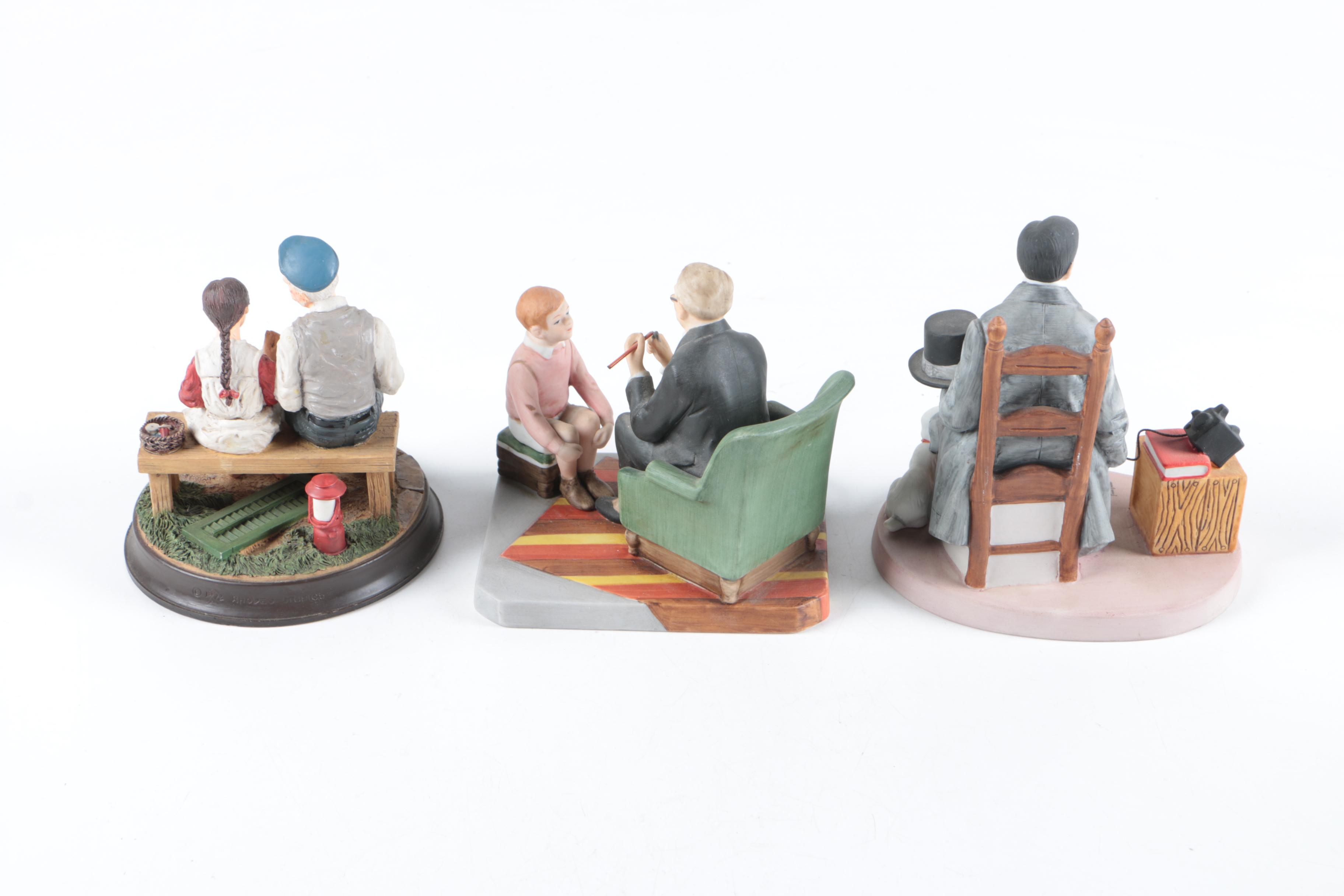 Five Norman Rockwell Porcelain Figurines