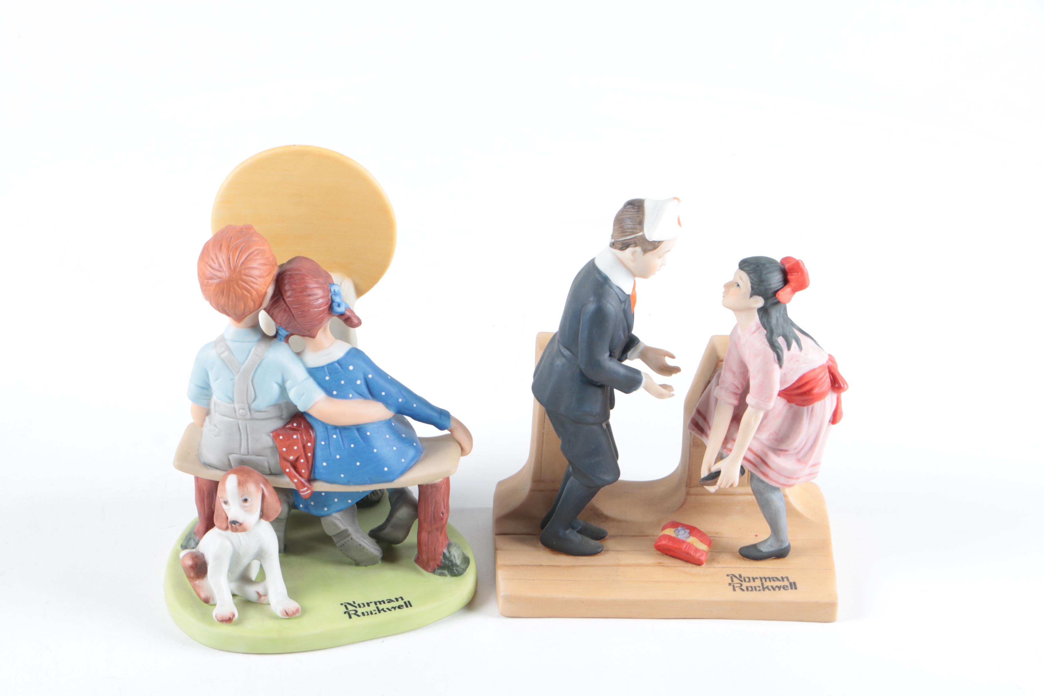 Five Norman Rockwell Porcelain Figurines