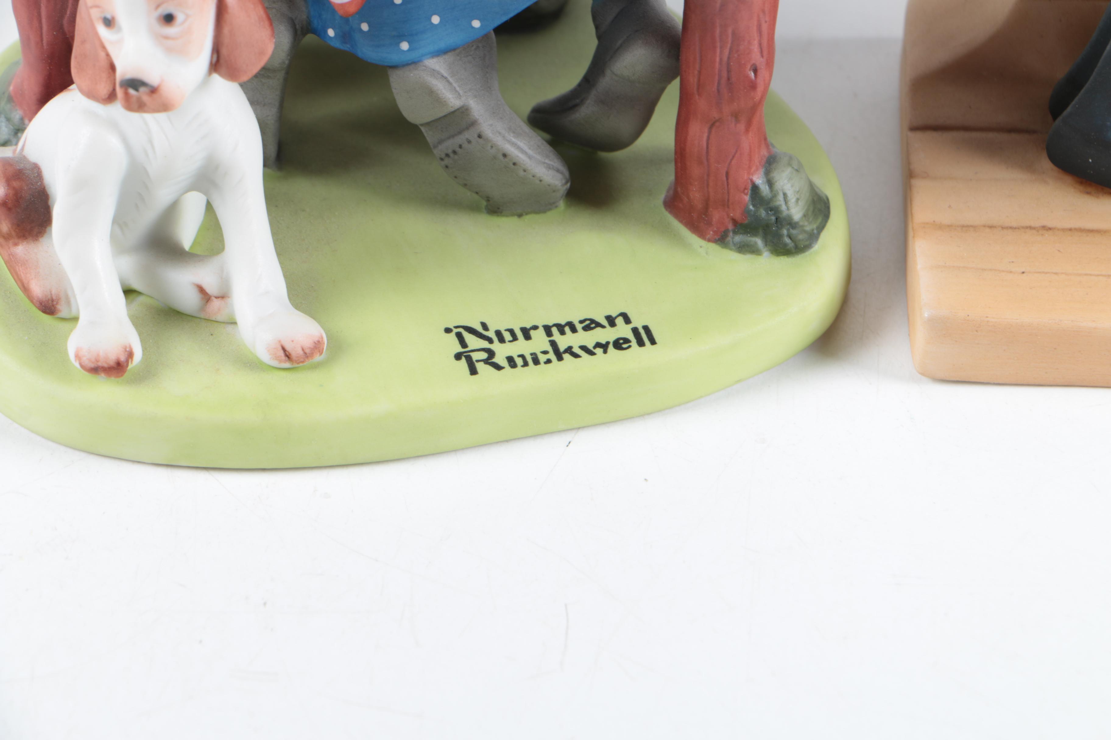 Five Norman Rockwell Porcelain Figurines