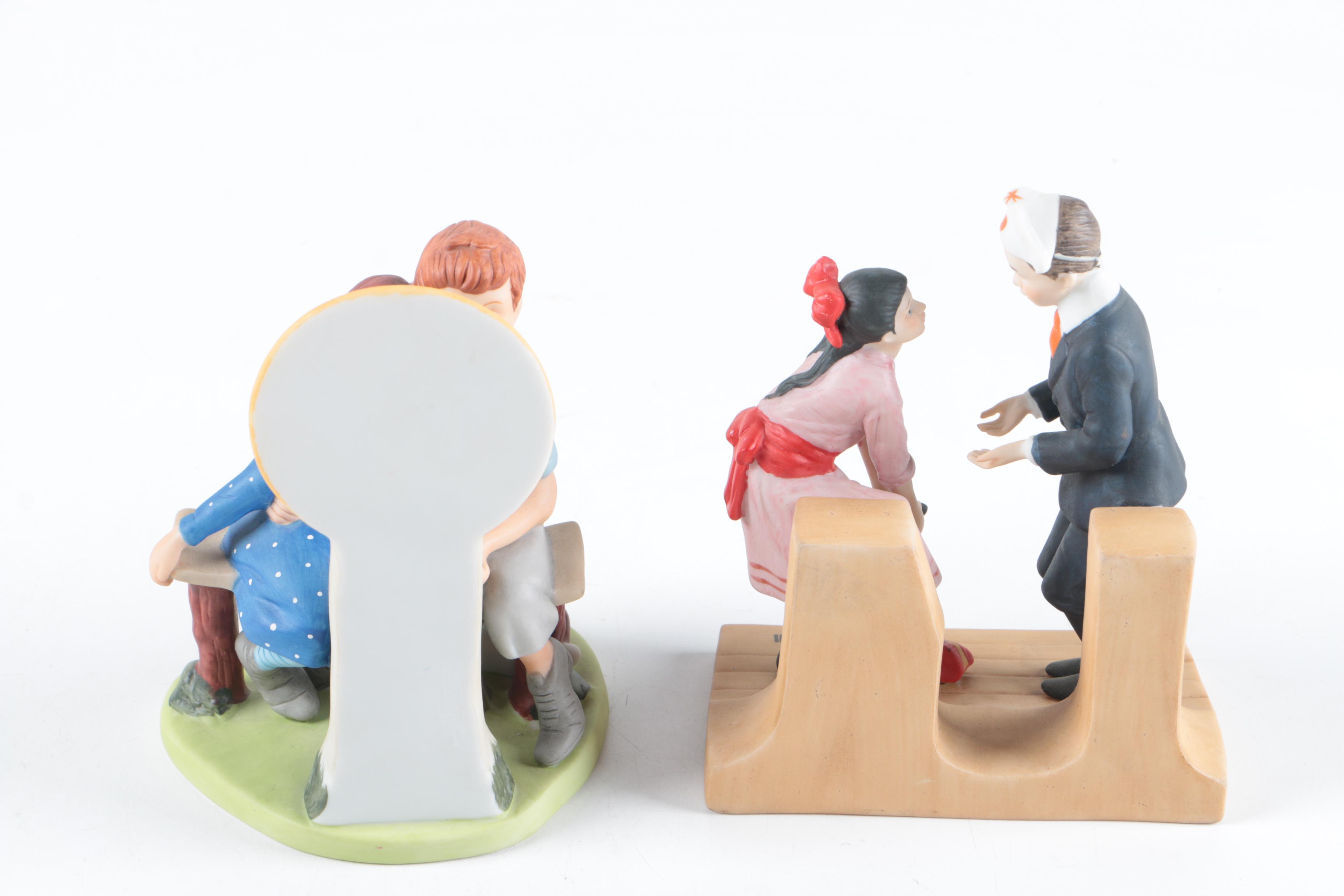 Five Norman Rockwell Porcelain Figurines