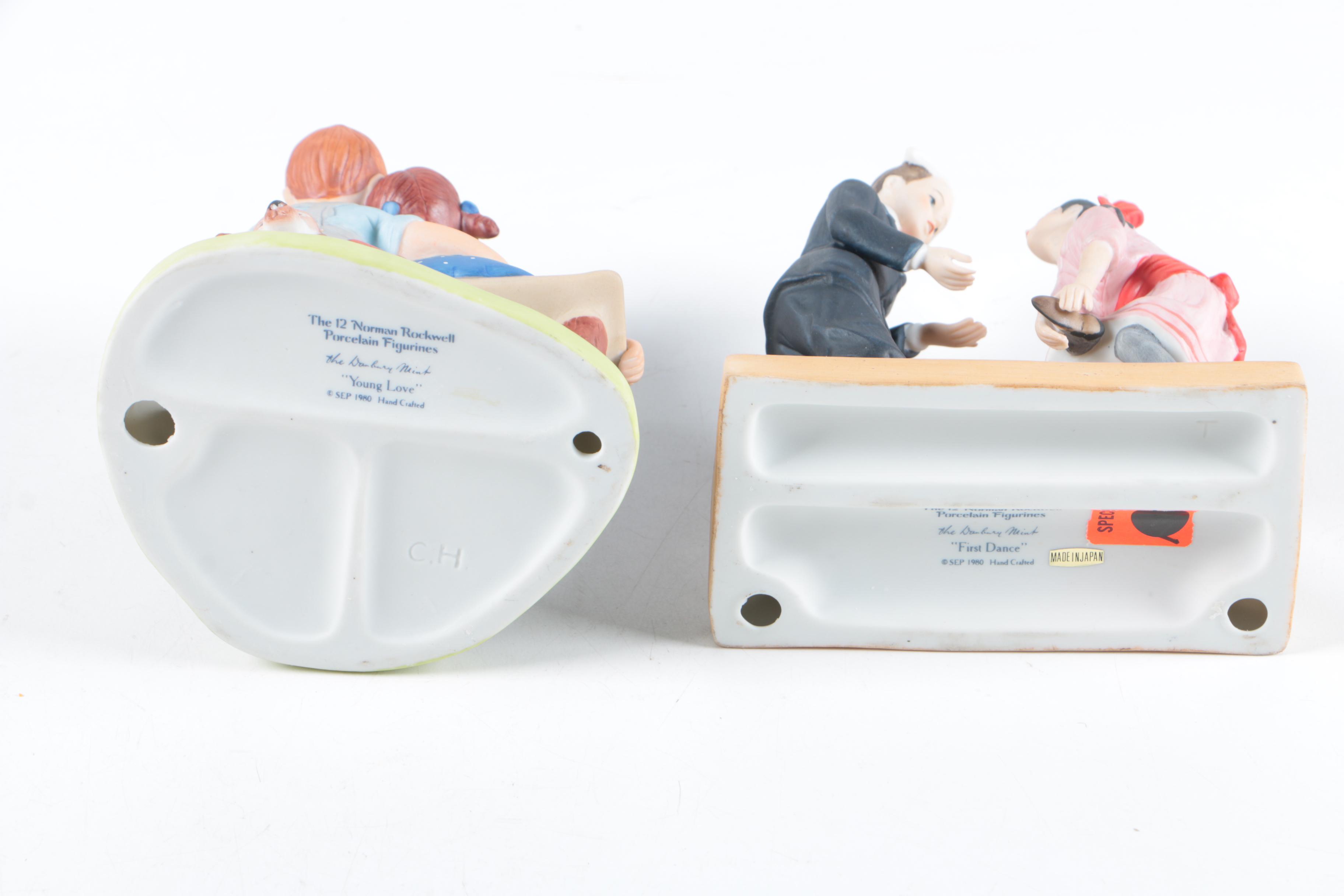 Five Norman Rockwell Porcelain Figurines