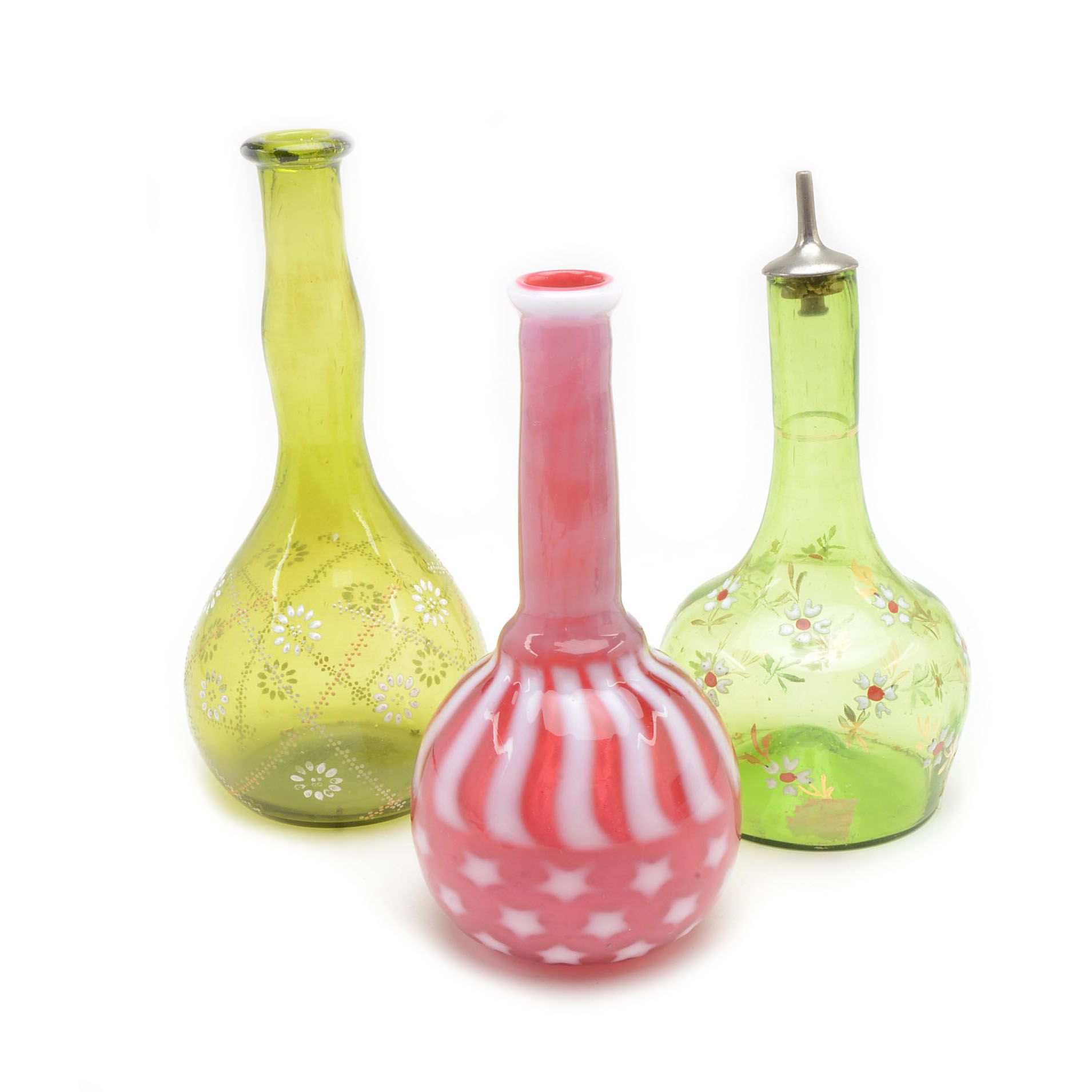 Vintage Hand Blown Barber Bottles