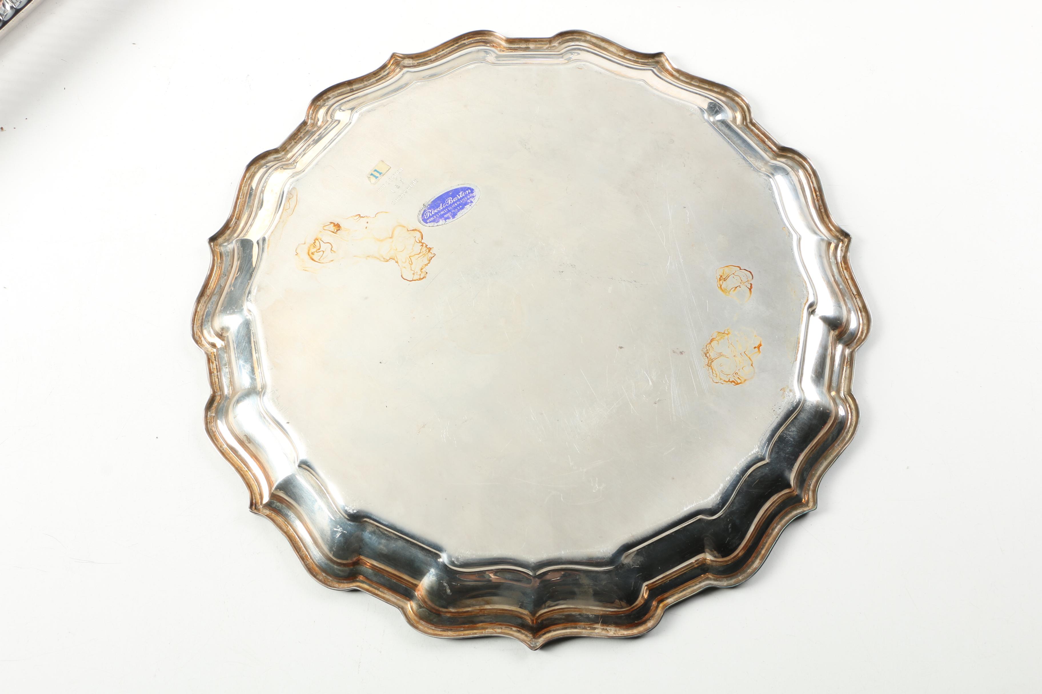 Reed & Barton "Chippendale" Bon Bon Dish and Other Silver Plate Trays