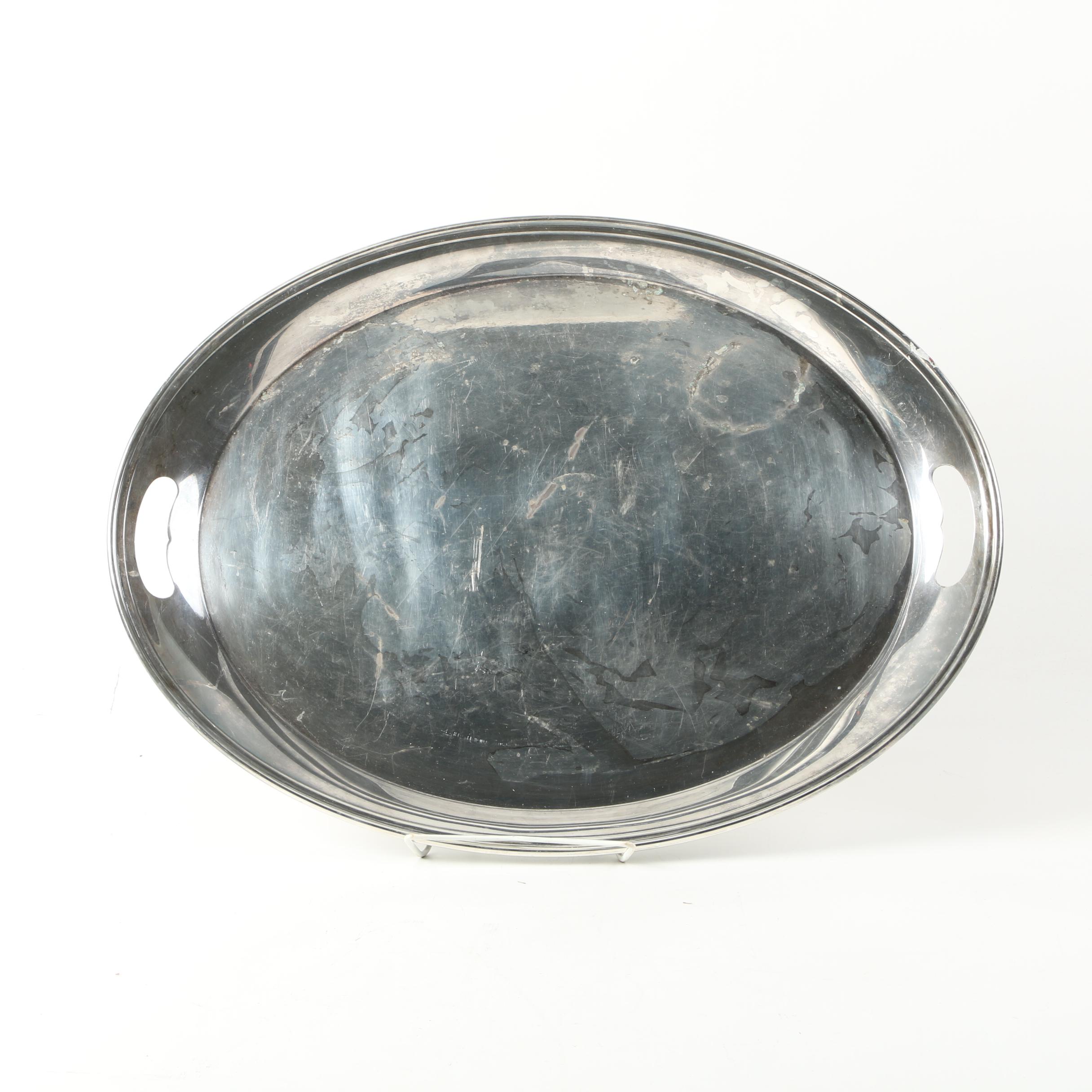 Reed & Barton "Chippendale" Bon Bon Dish and Other Silver Plate Trays