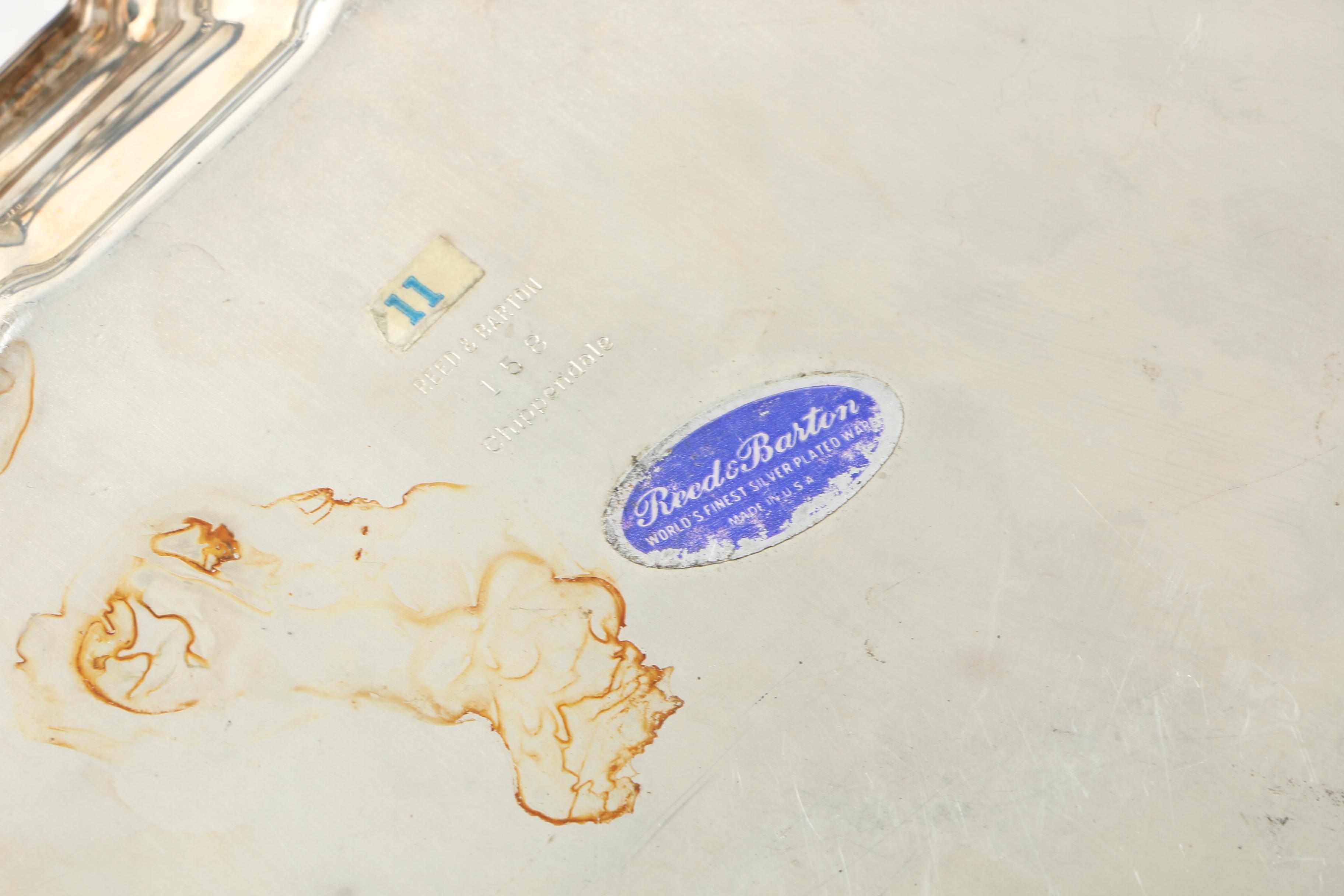 Reed & Barton "Chippendale" Bon Bon Dish and Other Silver Plate Trays