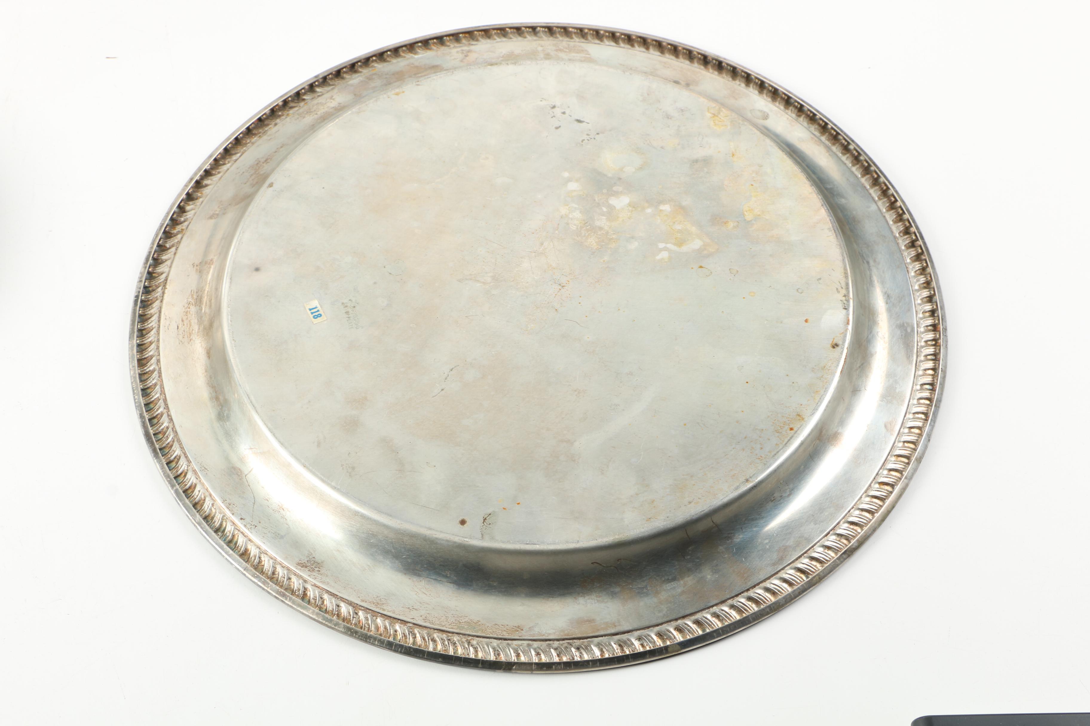 Reed & Barton "Chippendale" Bon Bon Dish and Other Silver Plate Trays