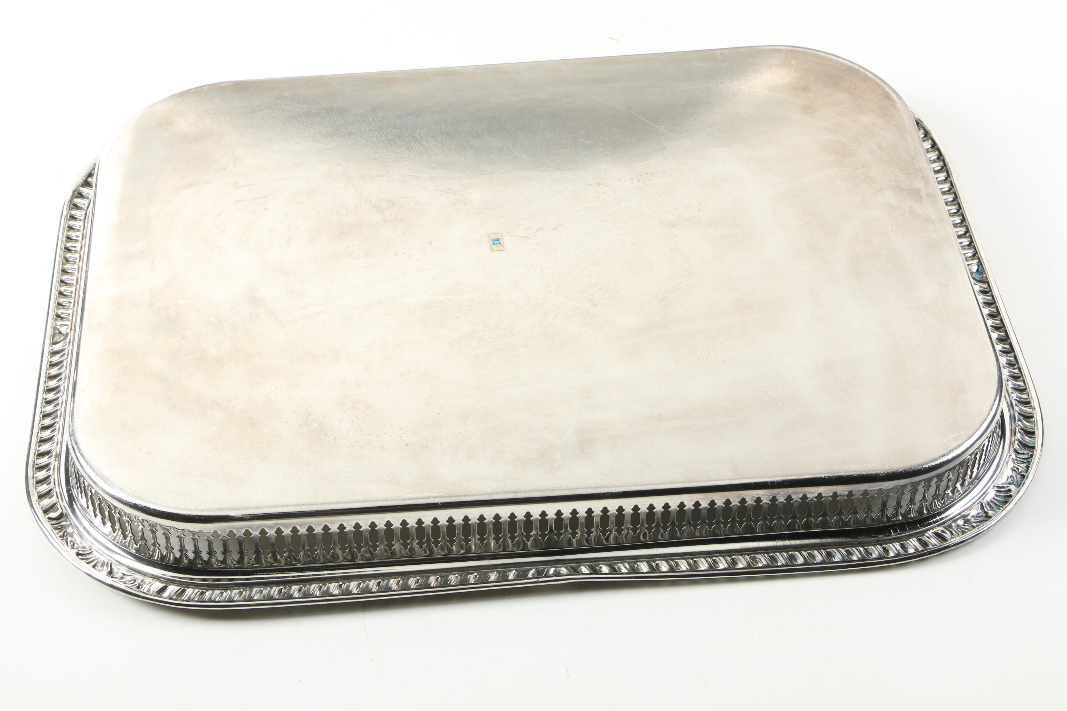 Reed & Barton "Chippendale" Bon Bon Dish and Other Silver Plate Trays