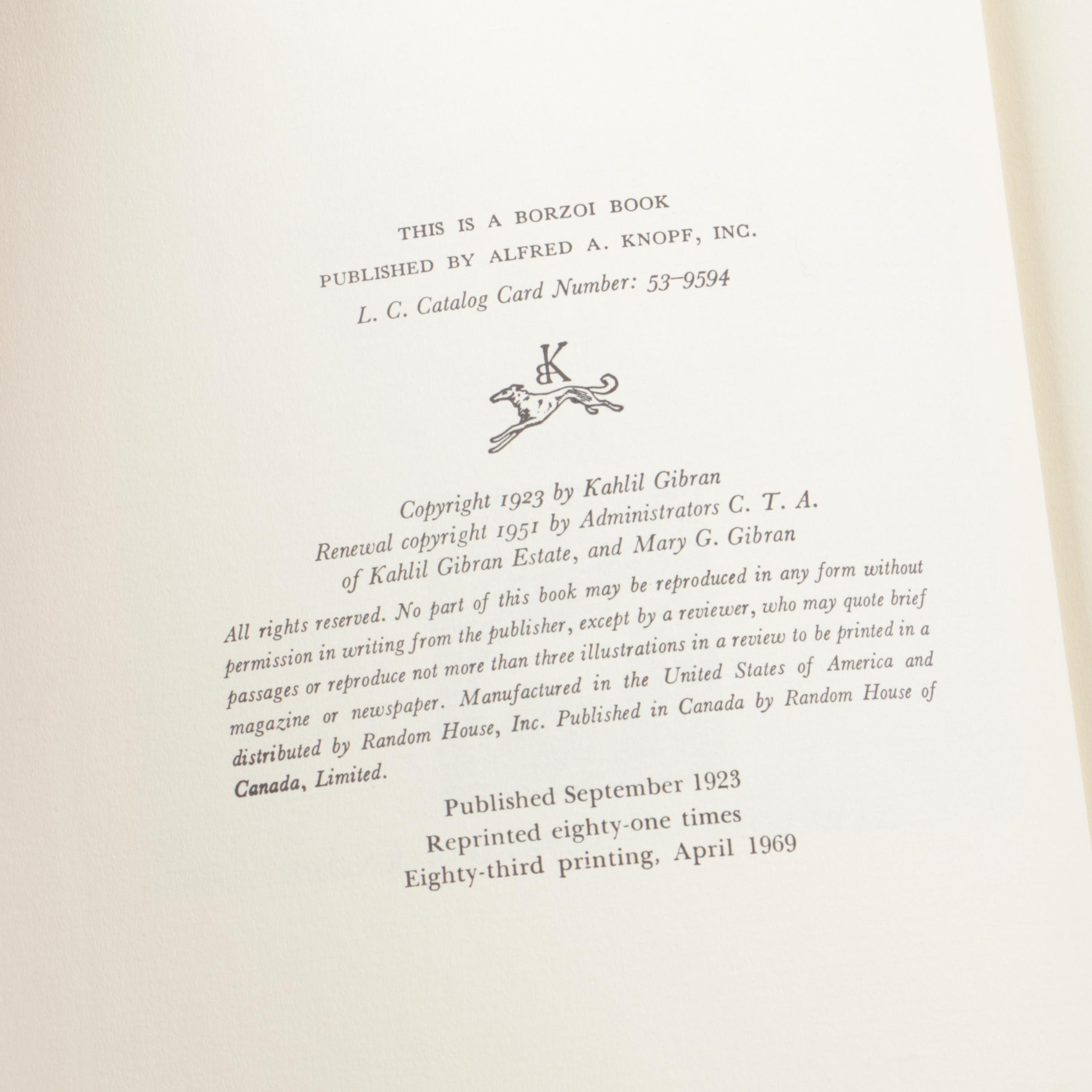 Assorted Fiction and More Featuring "The Prophet" by Kahlil Gibran