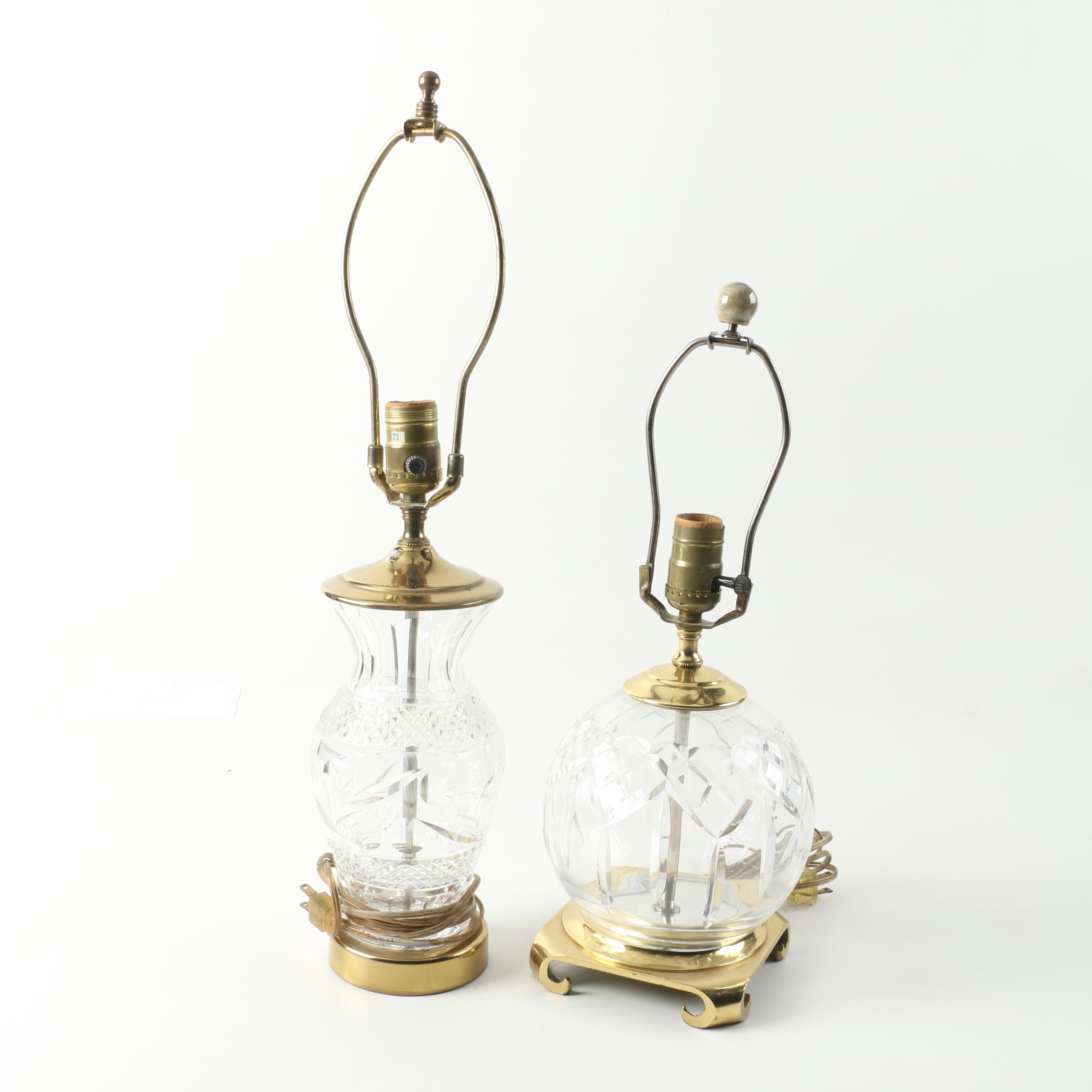 Waterford Crystal Lamps including "Lismore"