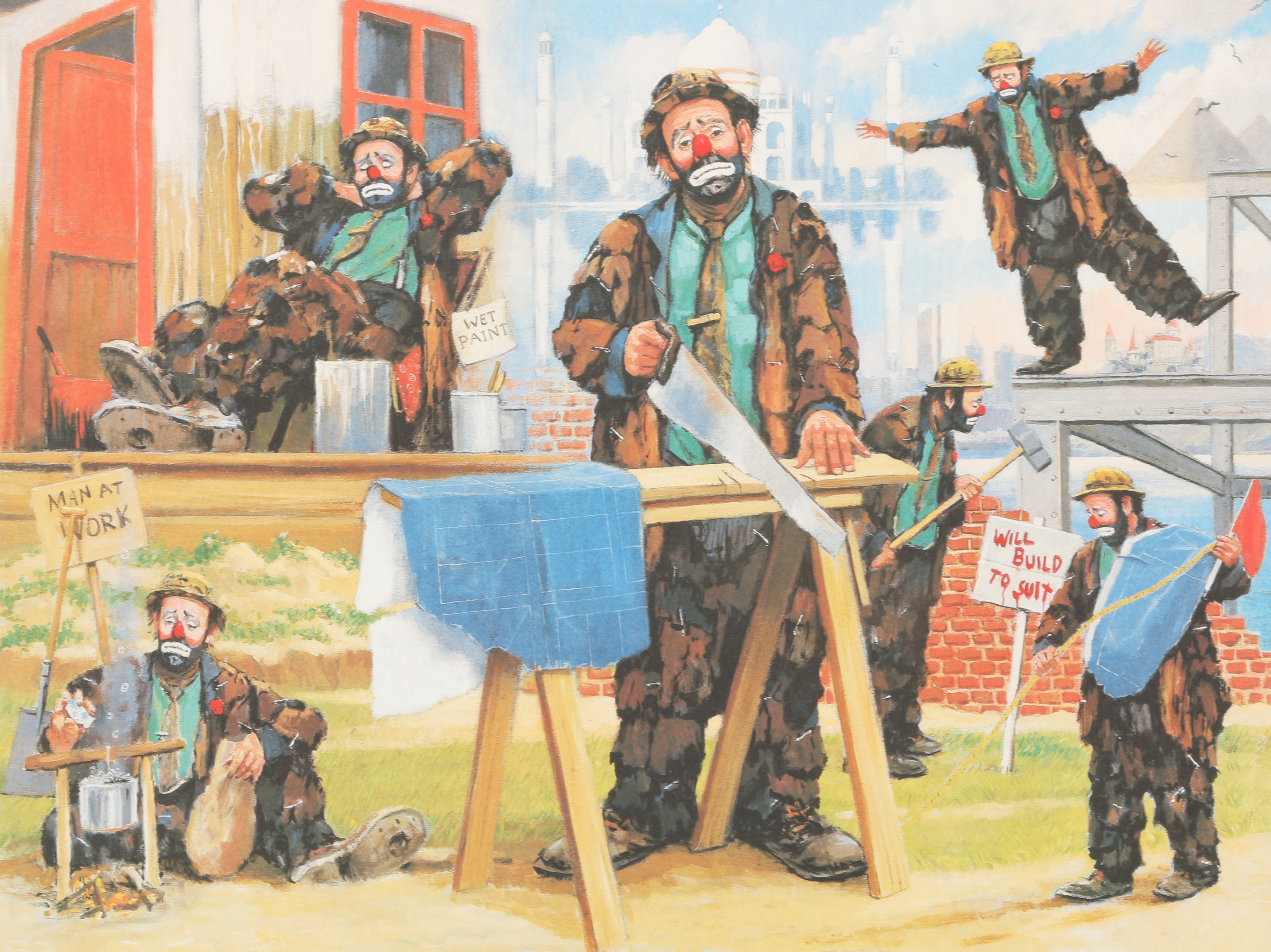 Barry Leighton-Jones Offset Lithograph "Man at Work"