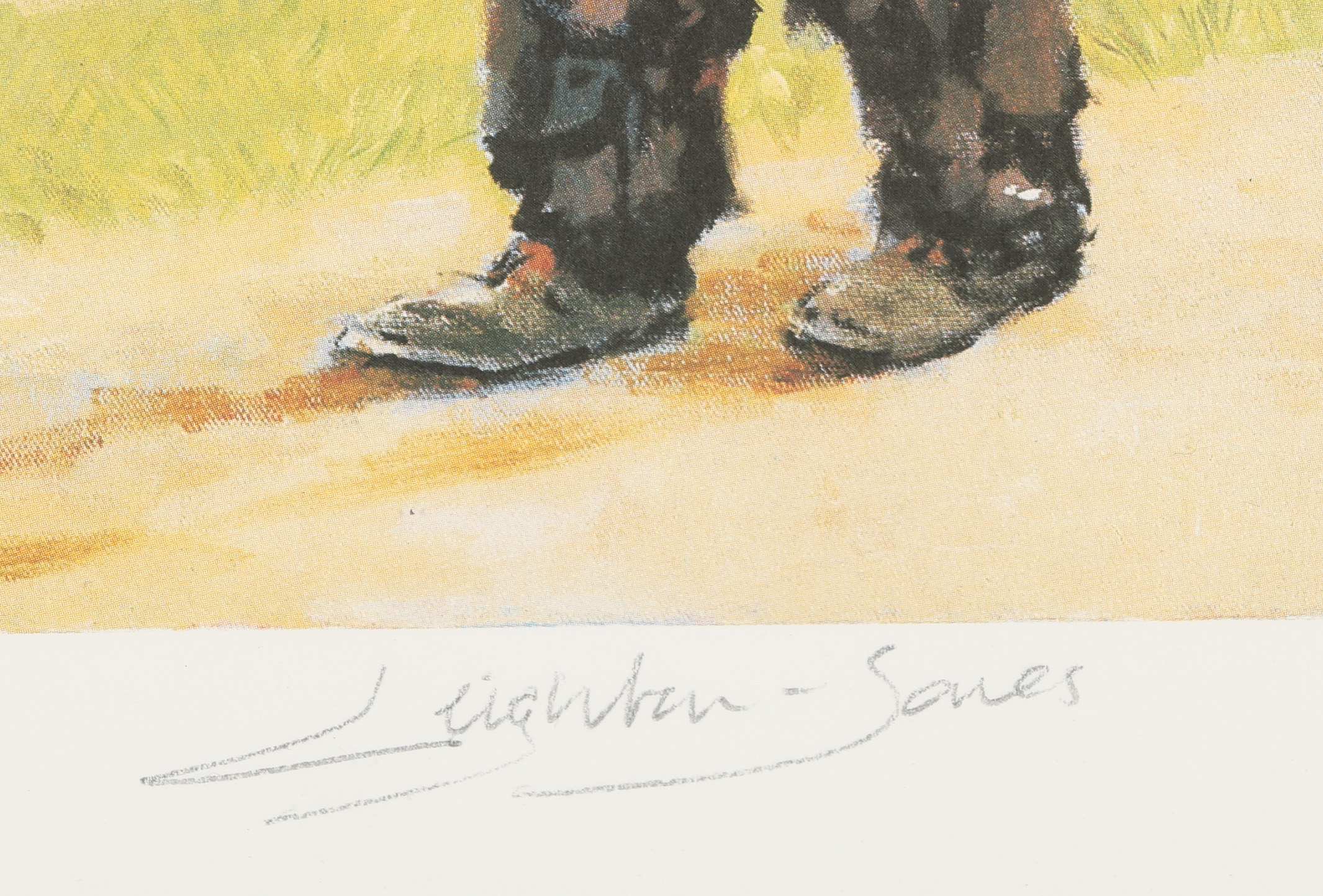 Barry Leighton-Jones Offset Lithograph "Man at Work"