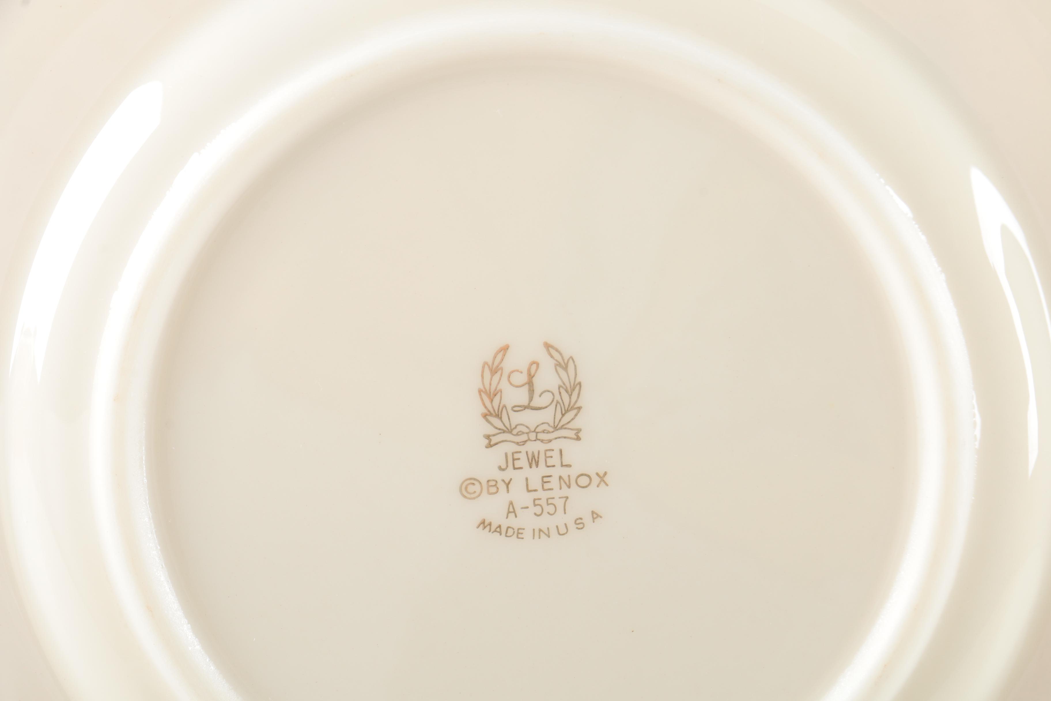 Vintage Lenox "Jewel" Pink Dinner, Salad and Bread Plates 1957-69