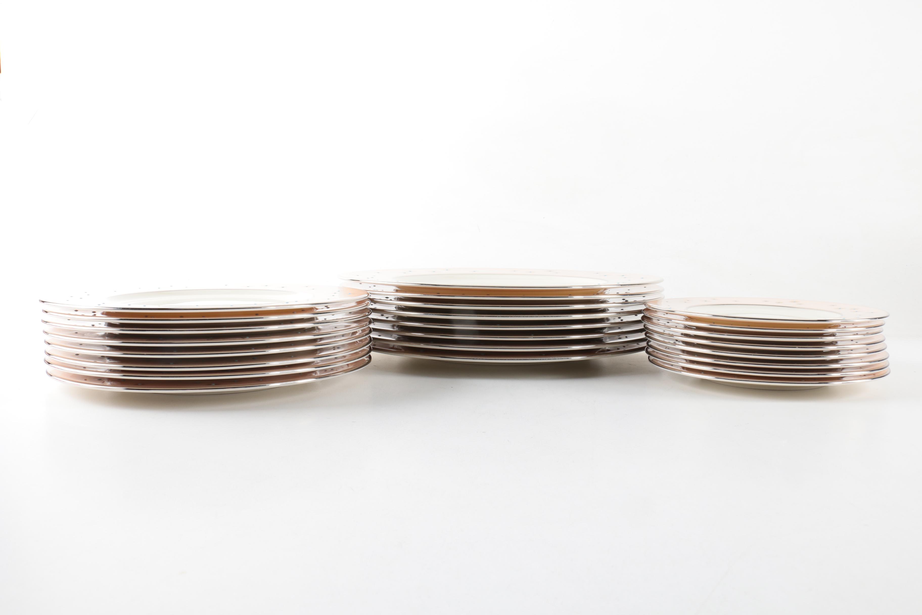 Vintage Lenox "Jewel" Pink Dinner, Salad and Bread Plates 1957-69