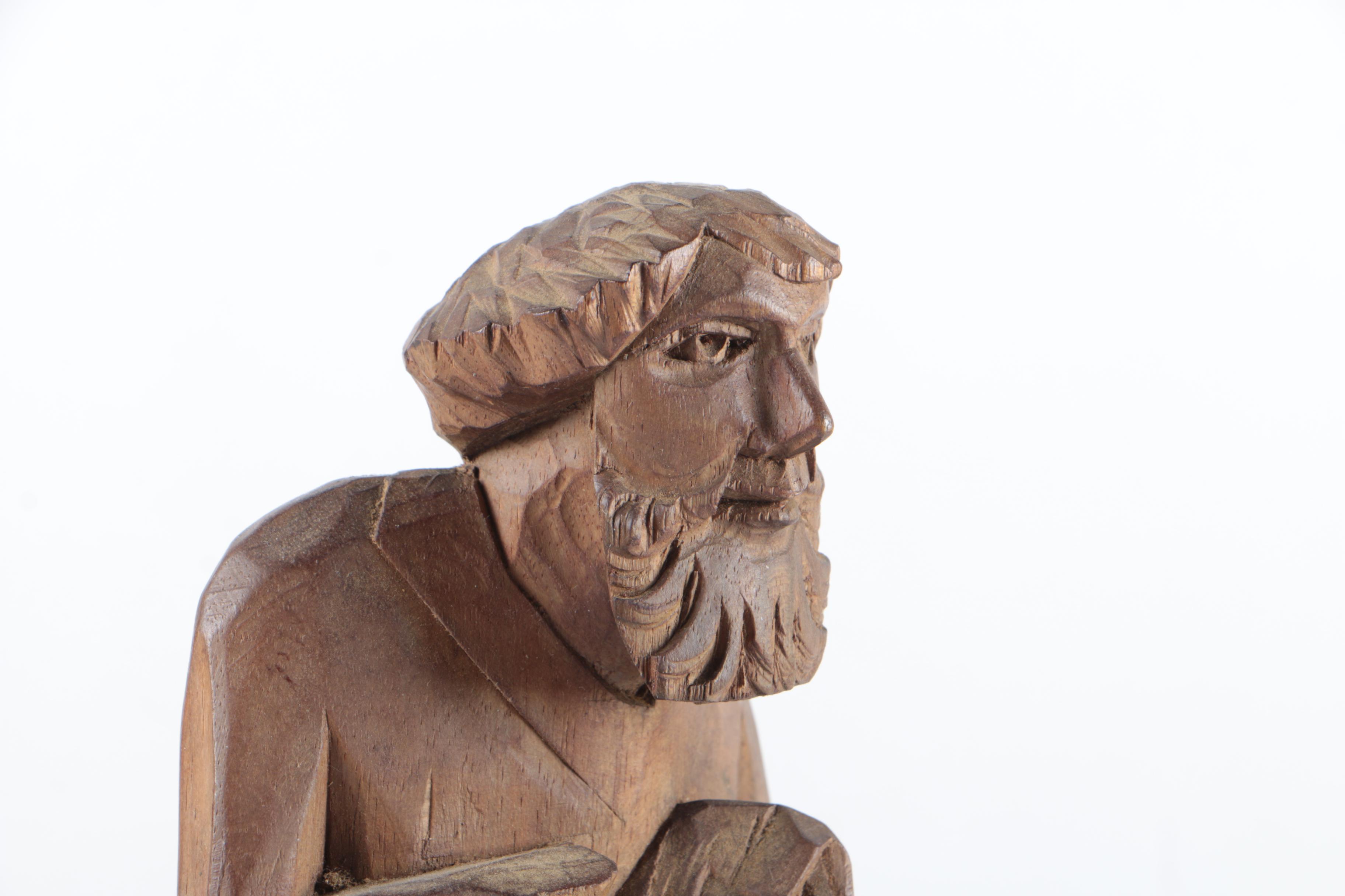 Wood Carved Figurines and Statuette including Paul Emile Caron