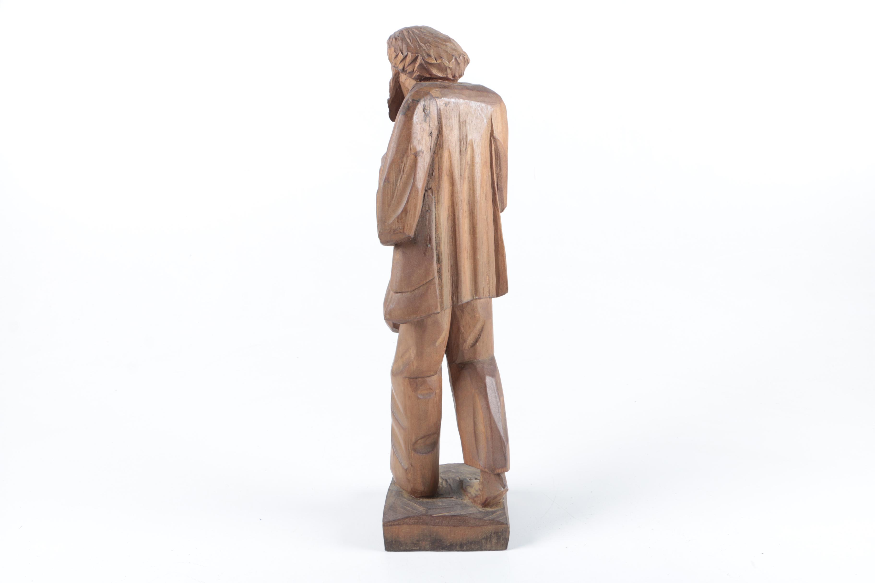 Wood Carved Figurines and Statuette including Paul Emile Caron