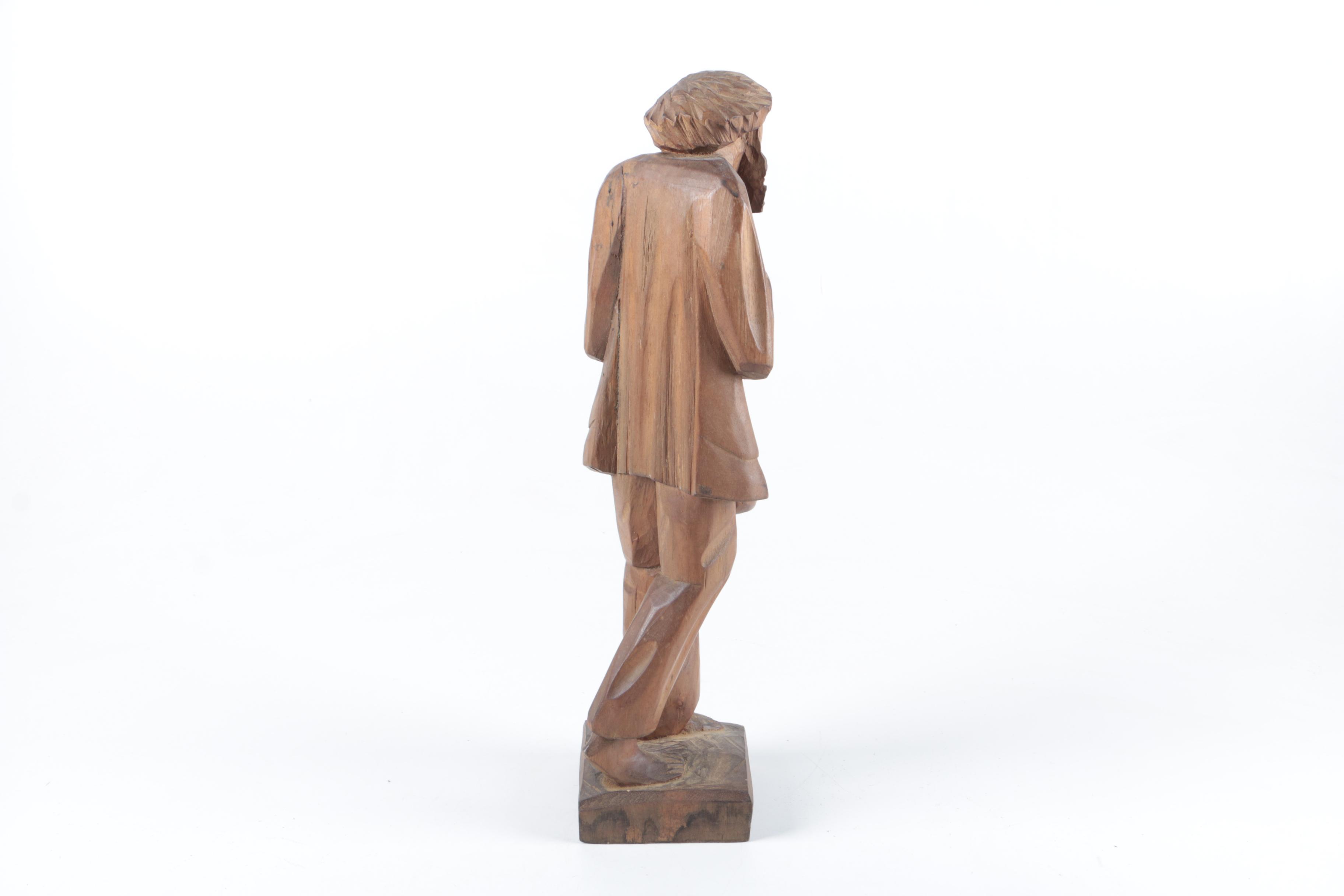 Wood Carved Figurines and Statuette including Paul Emile Caron