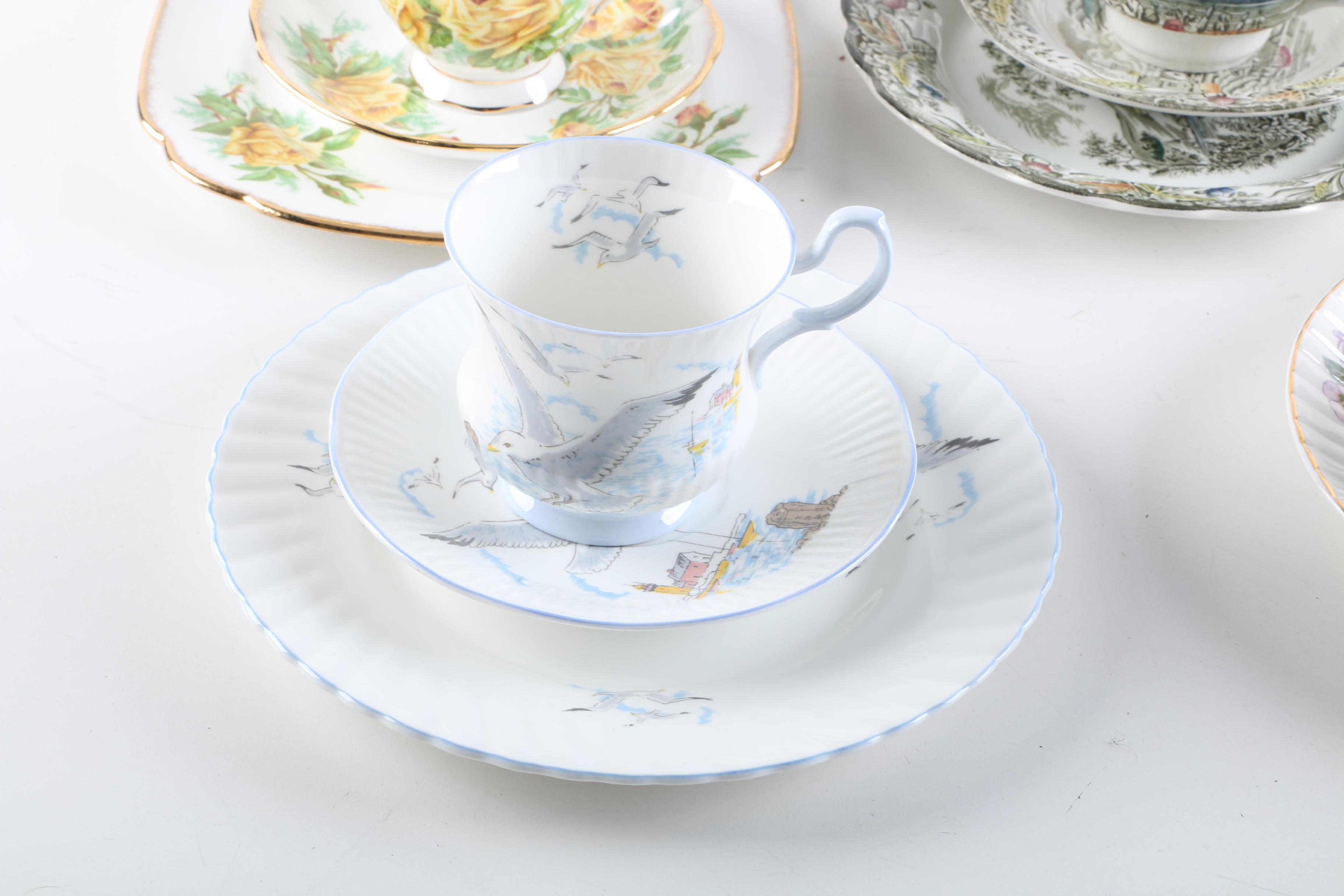 Tea Cup Sets Including Royal Standard "Winsome"  and Paragon "Country Lane"