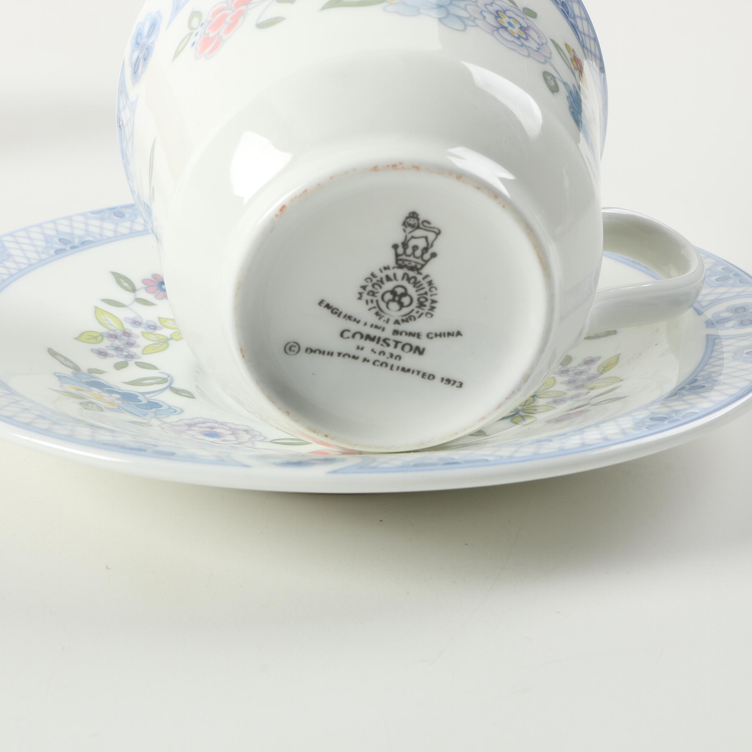 Teacups with Matching Saucers Including Royal Albert "Wisteria"