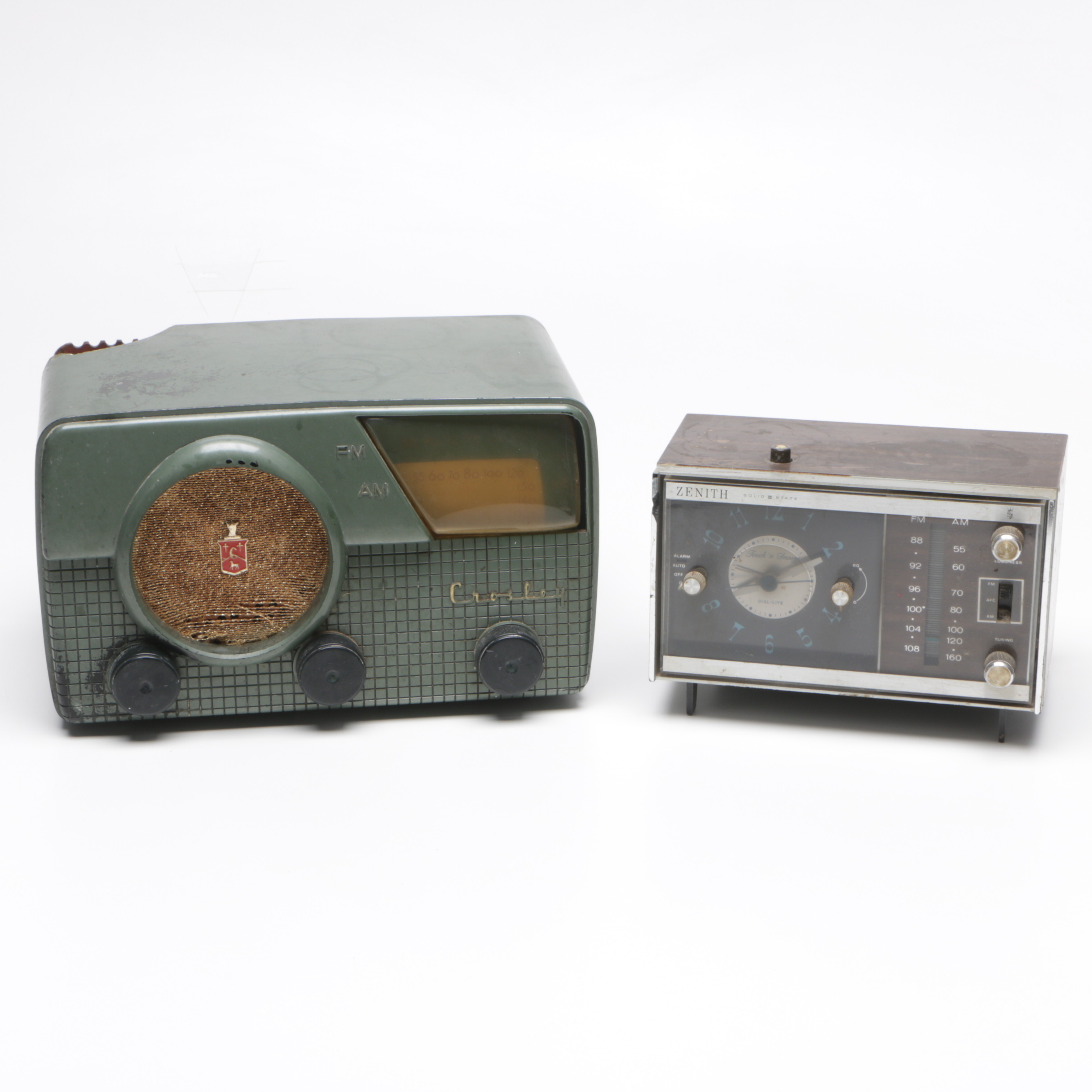 Vintage Crosley -30 GN and Zenith C464W Radios