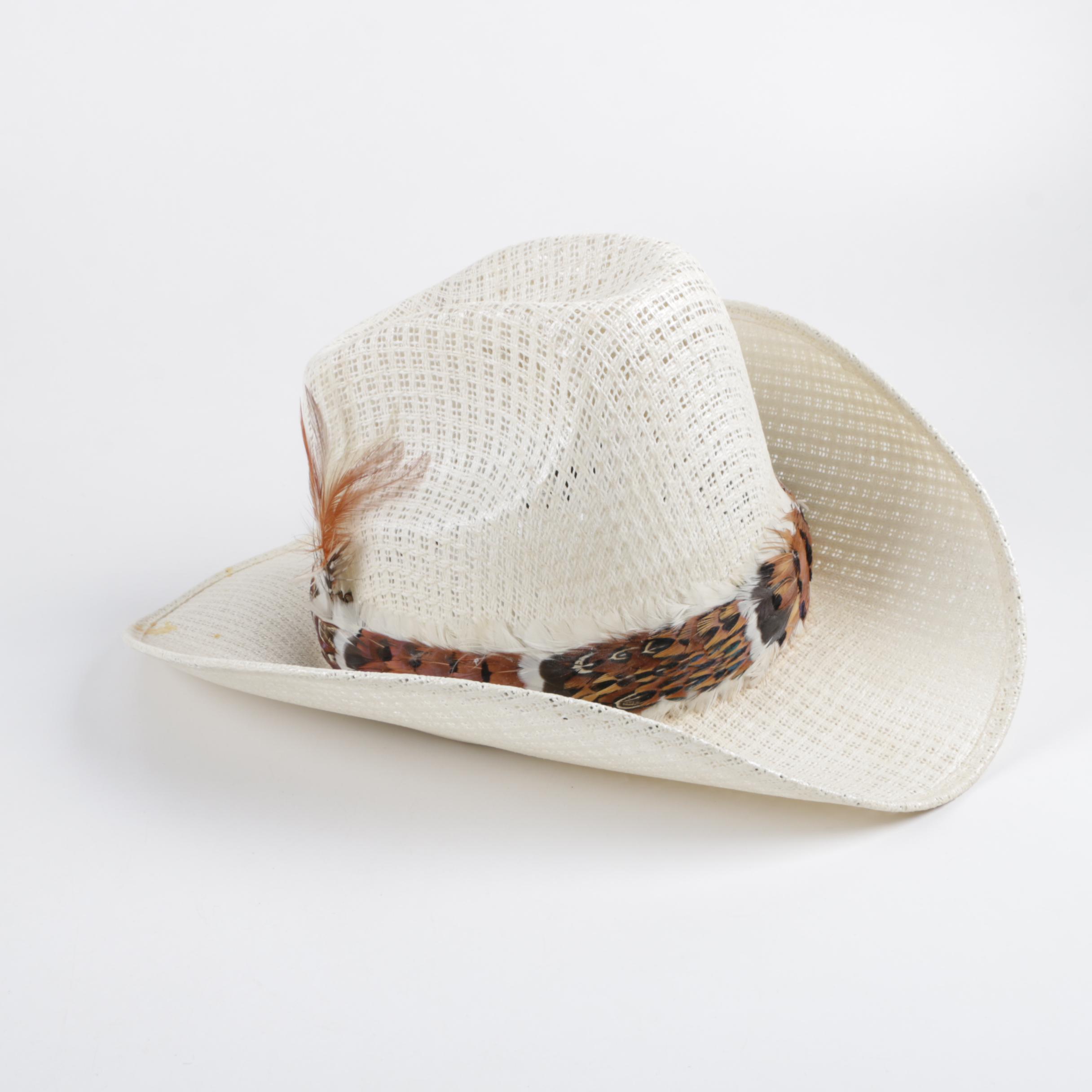 Vintage Feathered Cowboy Hats Including Miller Bros.