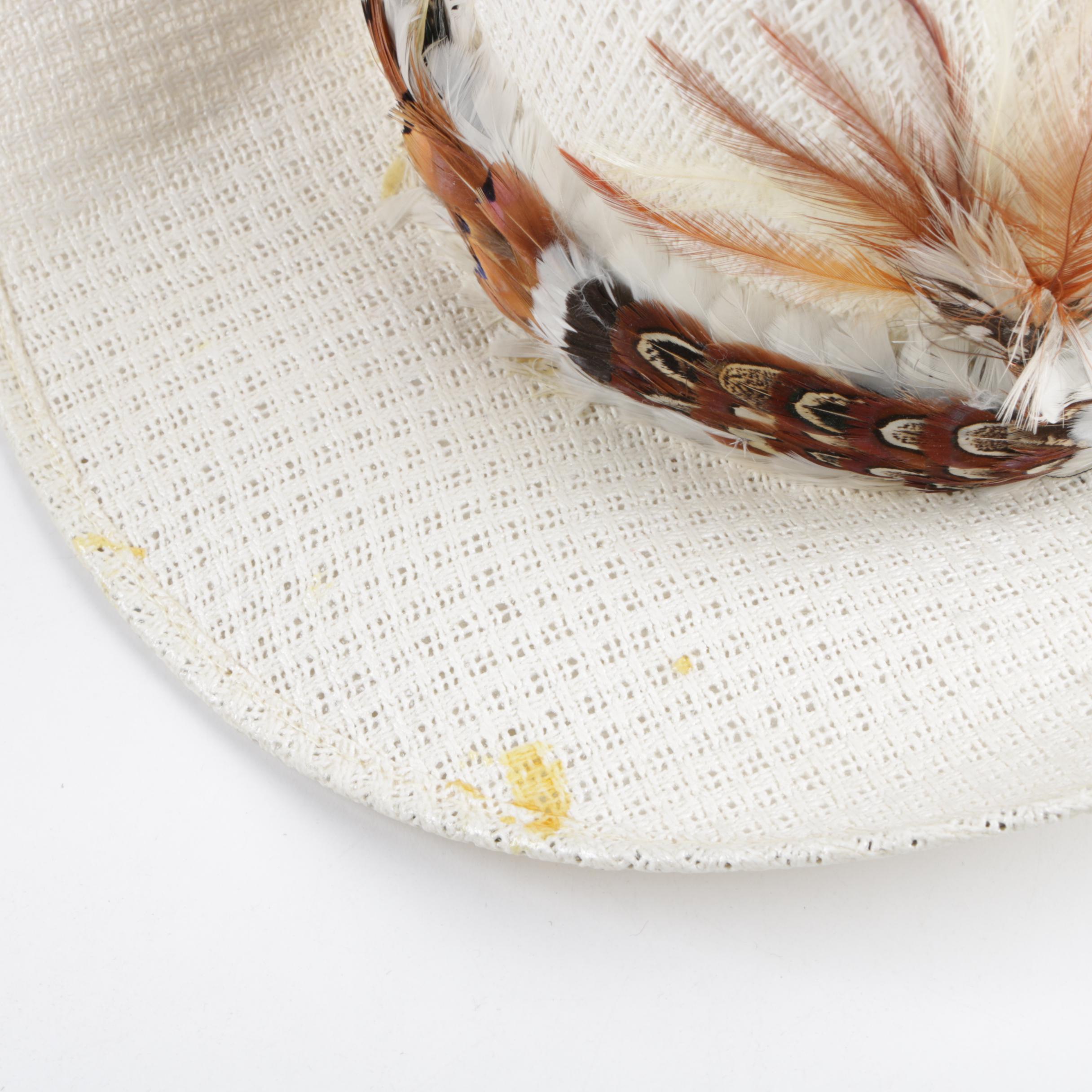 Vintage Feathered Cowboy Hats Including Miller Bros.