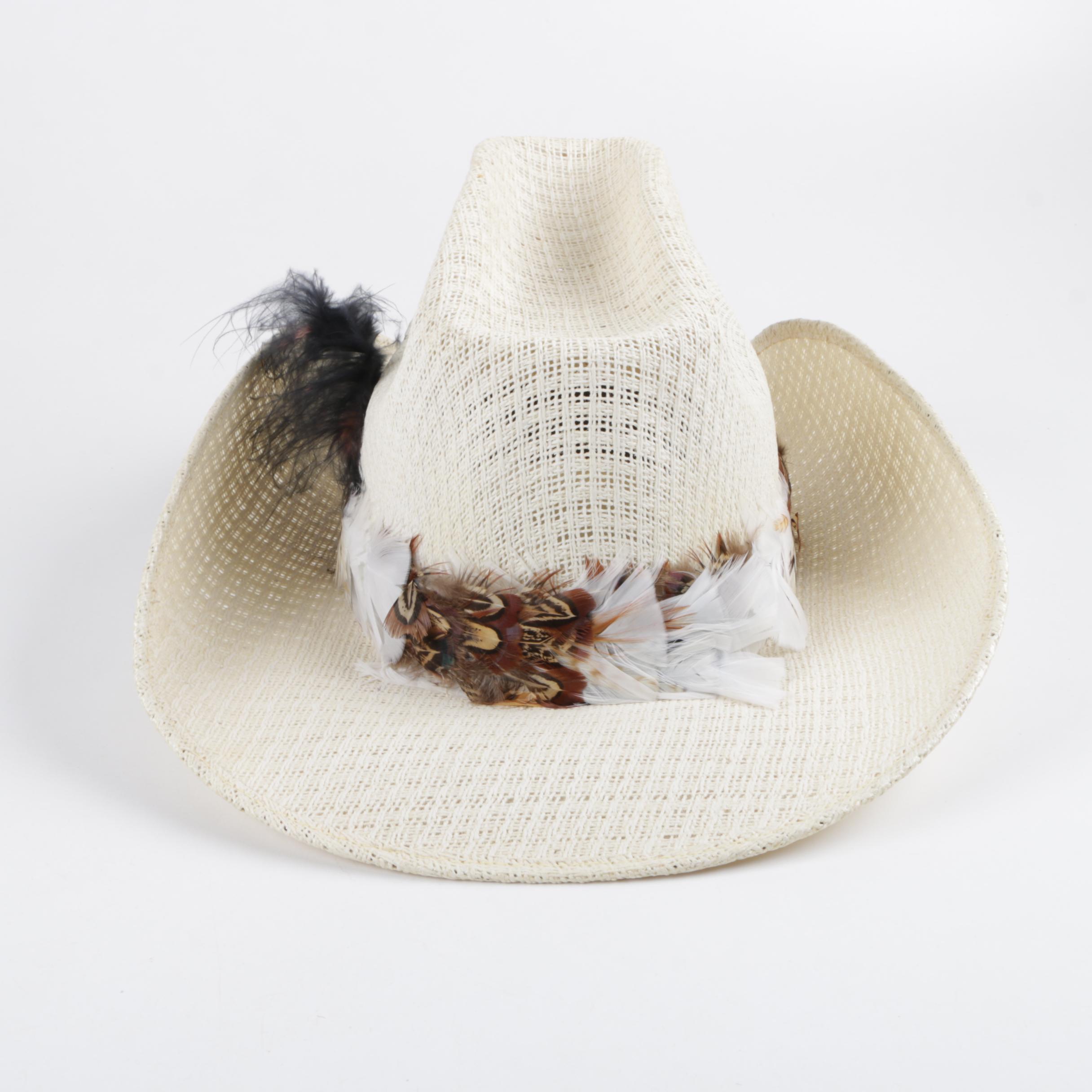 Vintage Feathered Cowboy Hats Including Miller Bros.