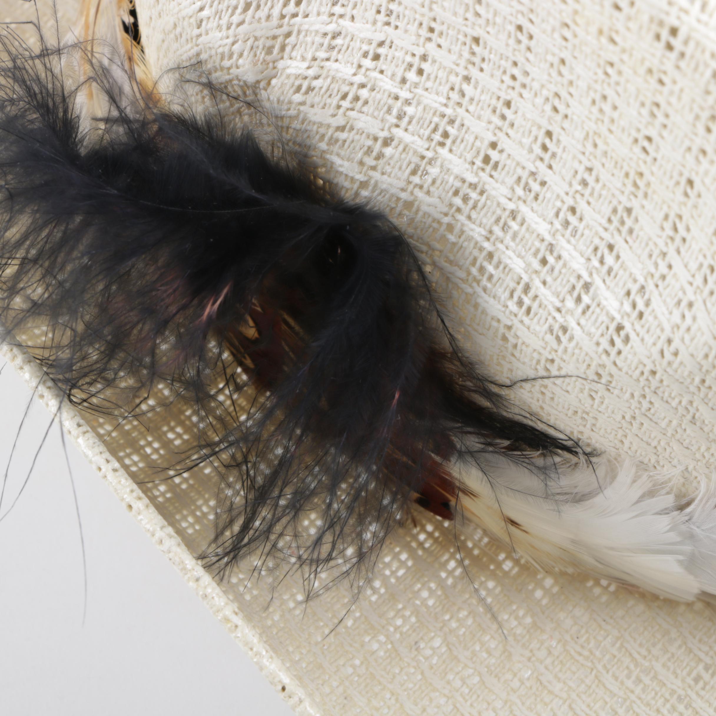 Vintage Feathered Cowboy Hats Including Miller Bros.